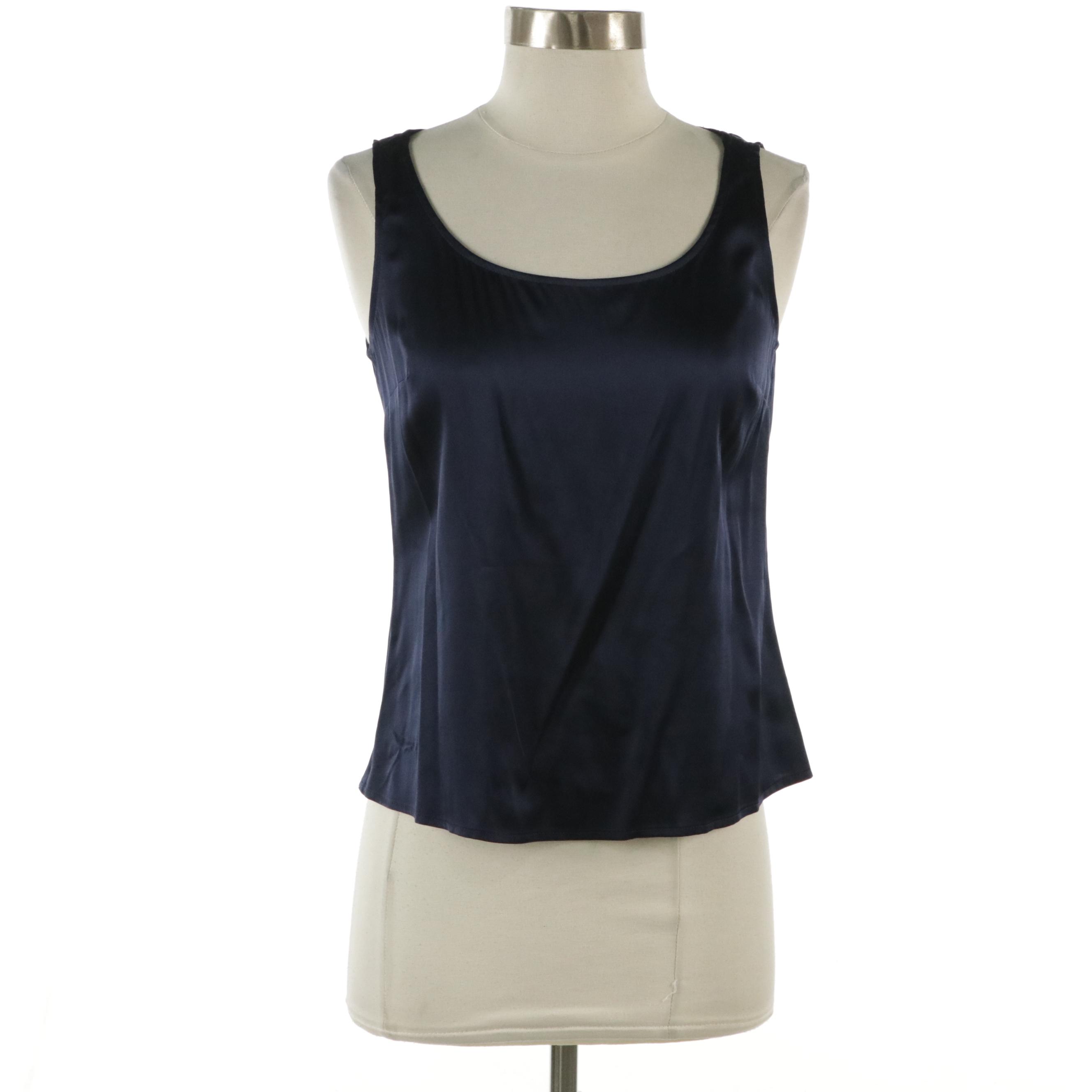 St. John Evening Silk Sleeveless Blouse with Christian Lacroix Blazer Jacket