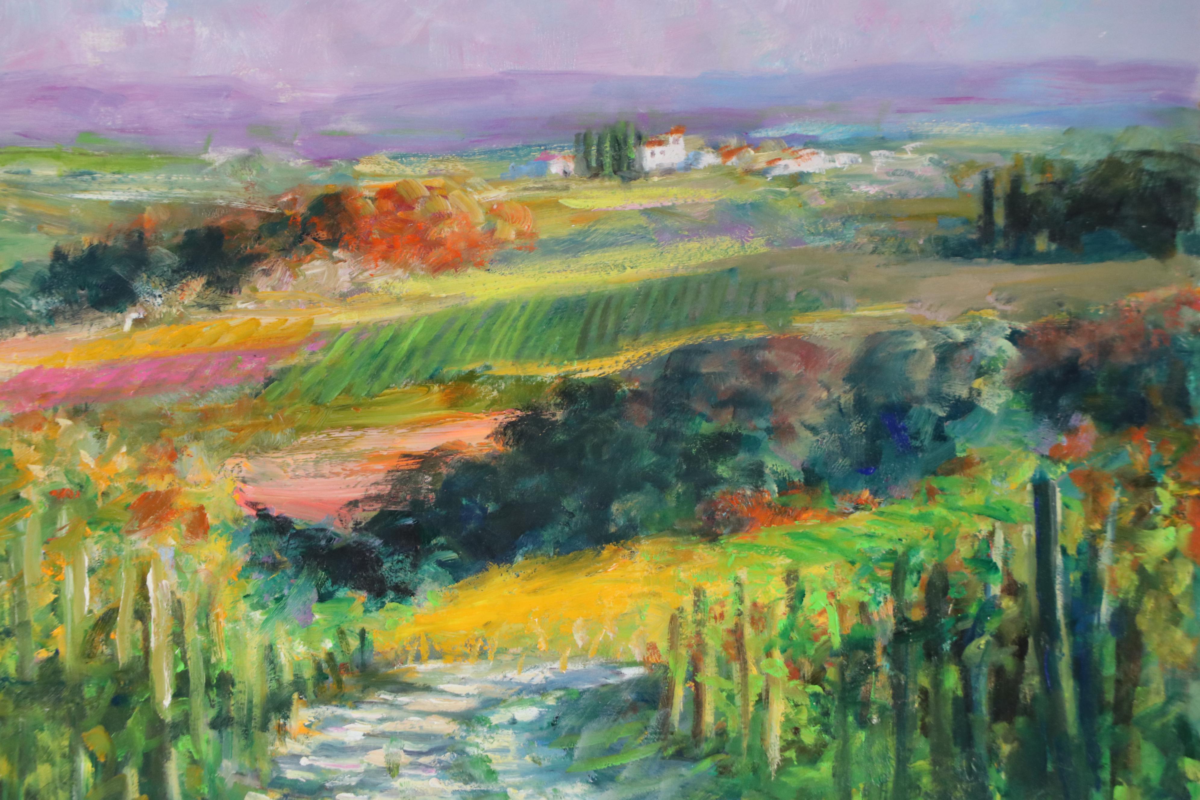 Nino Pippa Landscape Oil Painting "Tuscany Country Road," 2020