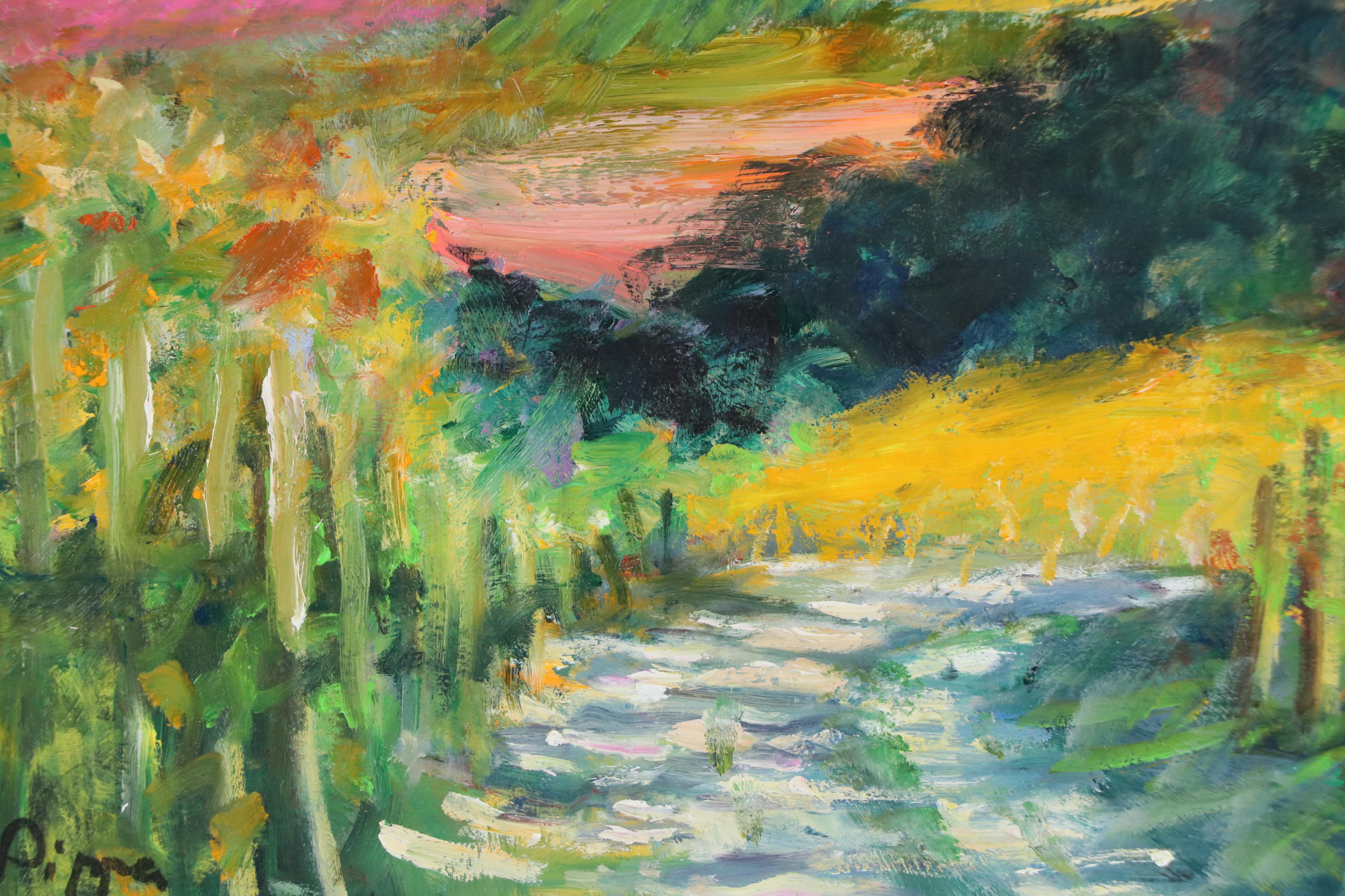 Nino Pippa Landscape Oil Painting "Tuscany Country Road," 2020