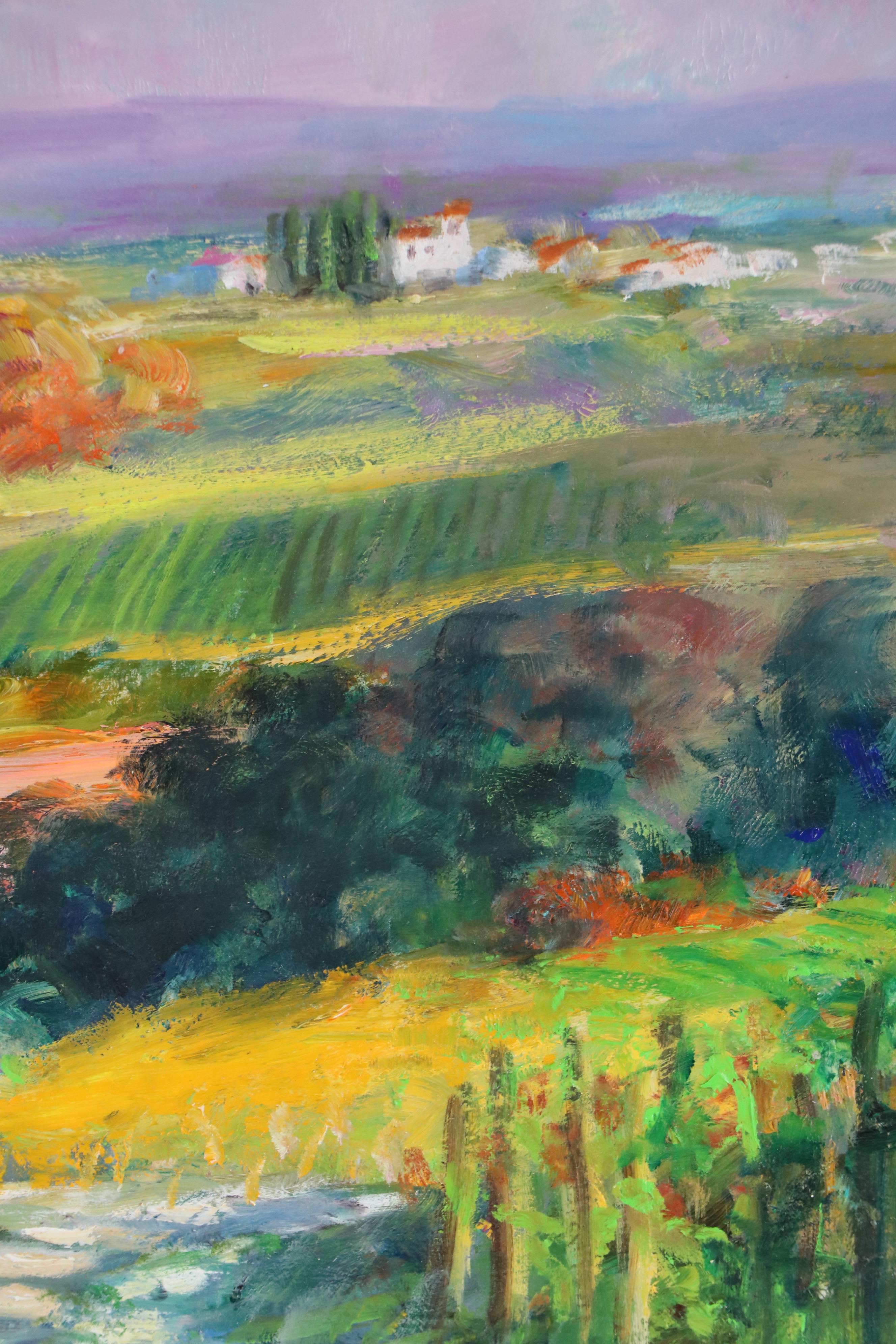 Nino Pippa Landscape Oil Painting "Tuscany Country Road," 2020