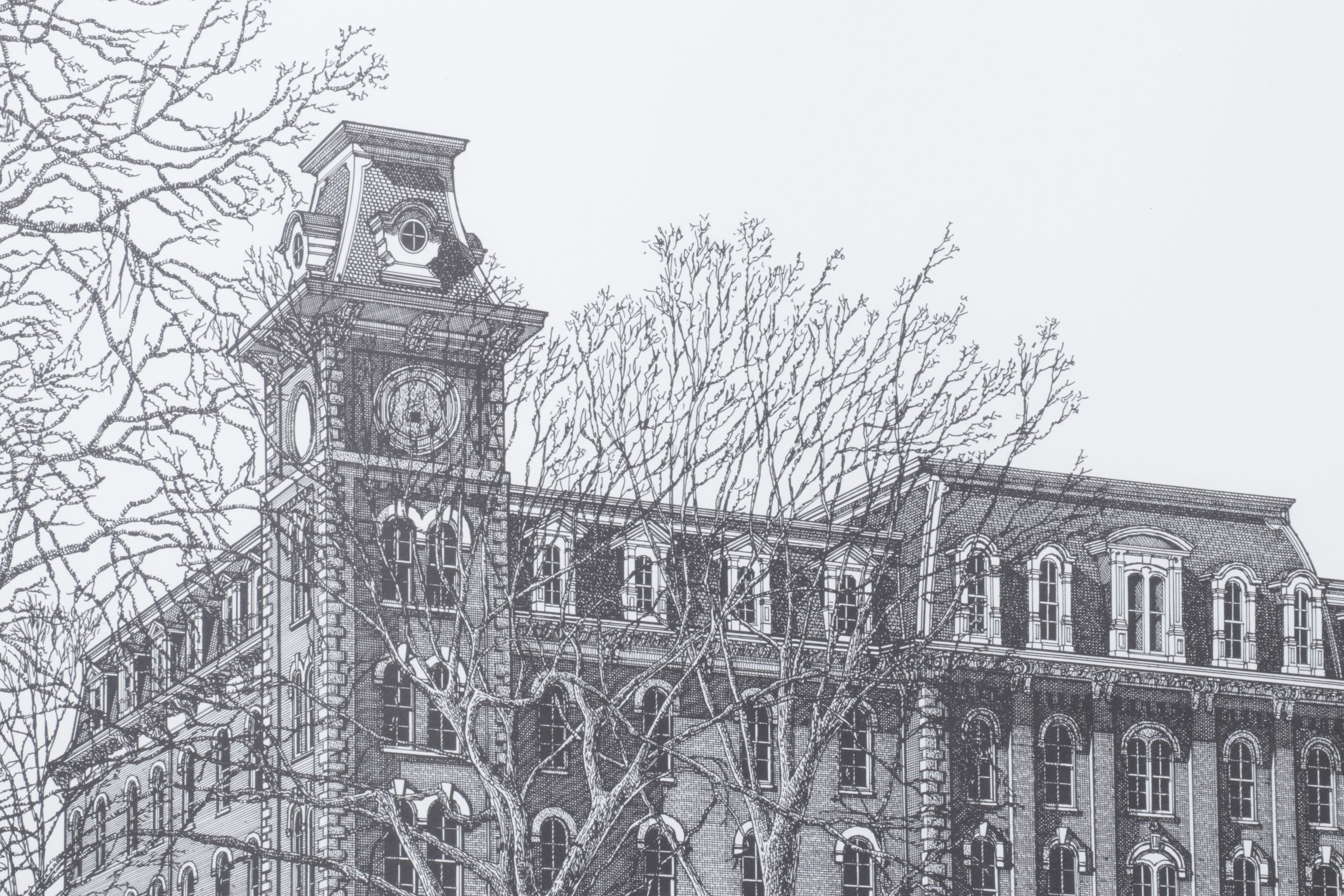 Richard C. Despain "Old Main" Pen and Ink Print, 1994