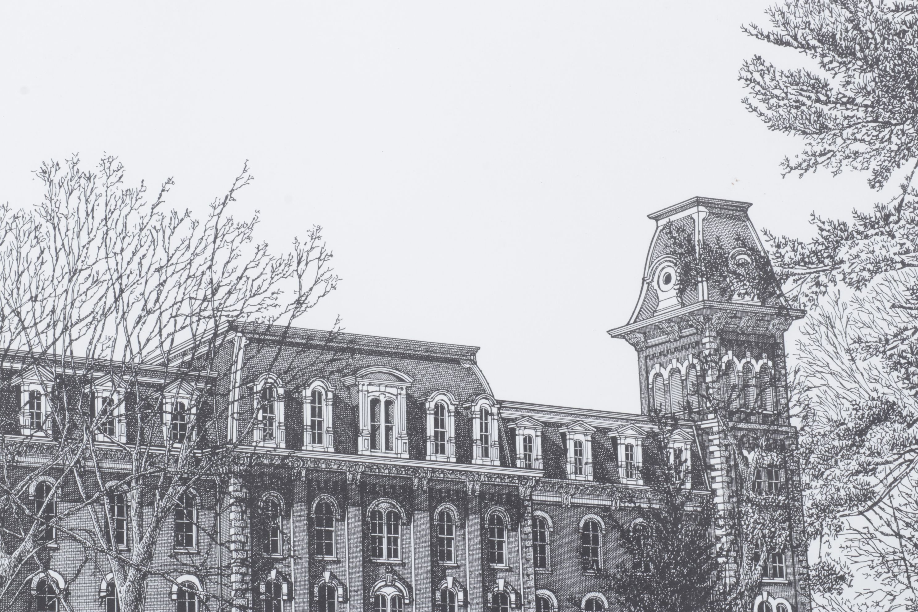 Richard C. Despain "Old Main" Pen and Ink Print, 1994