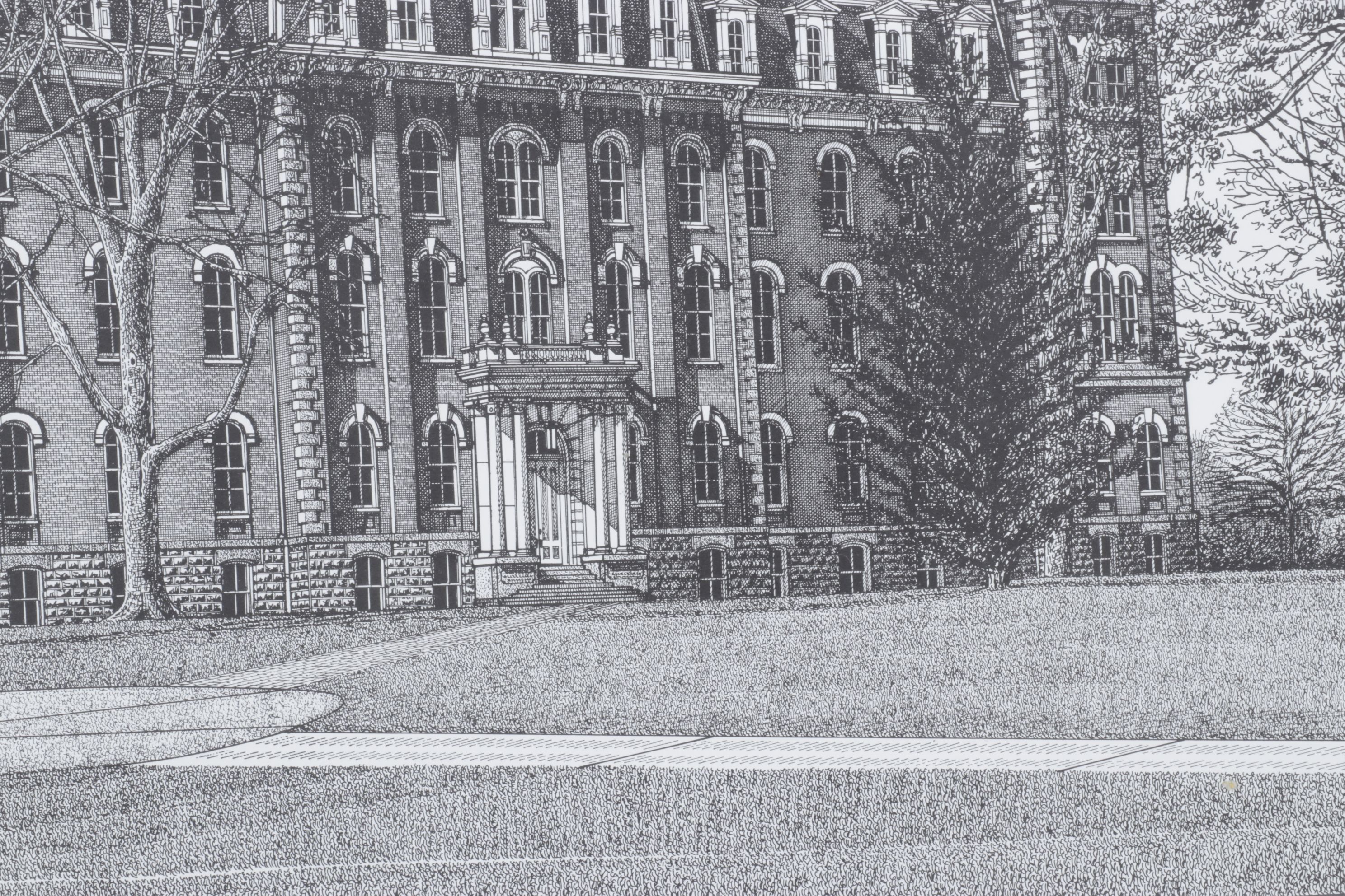 Richard C. Despain "Old Main" Pen and Ink Print, 1994