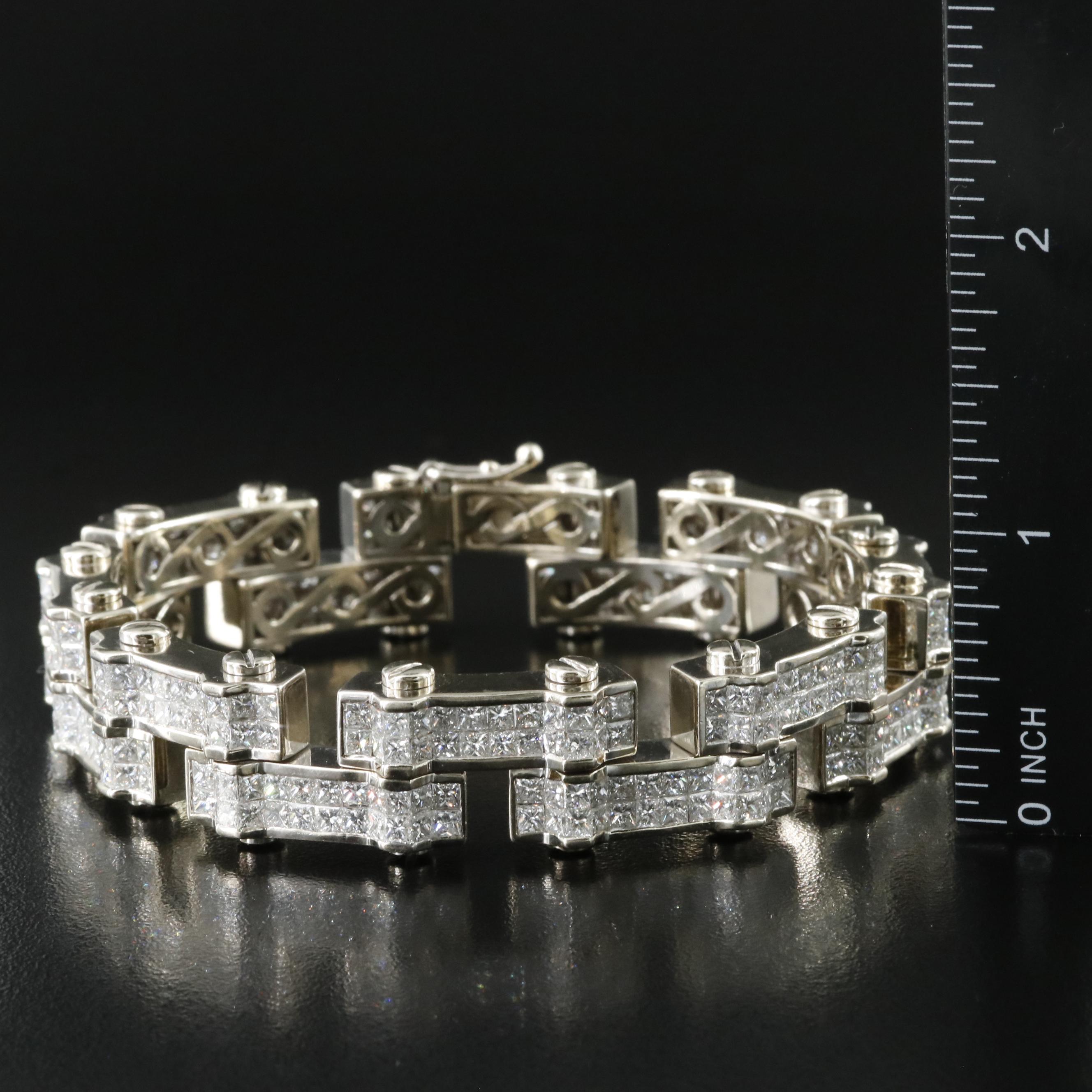 18K 33.90 CTW Diamond Bicycle Chain Bracelet