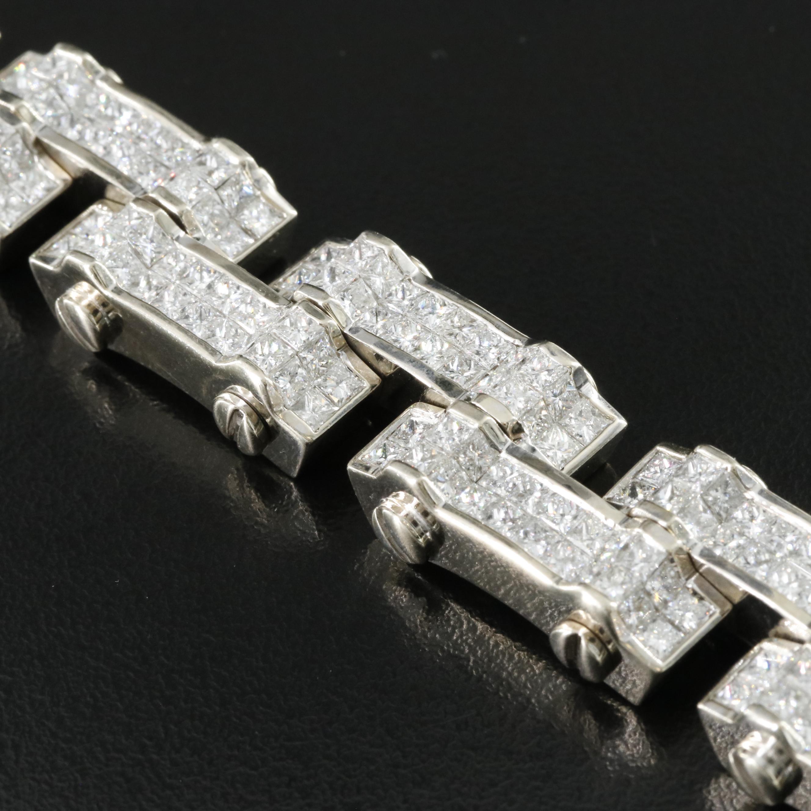 18K 33.90 CTW Diamond Bicycle Chain Bracelet