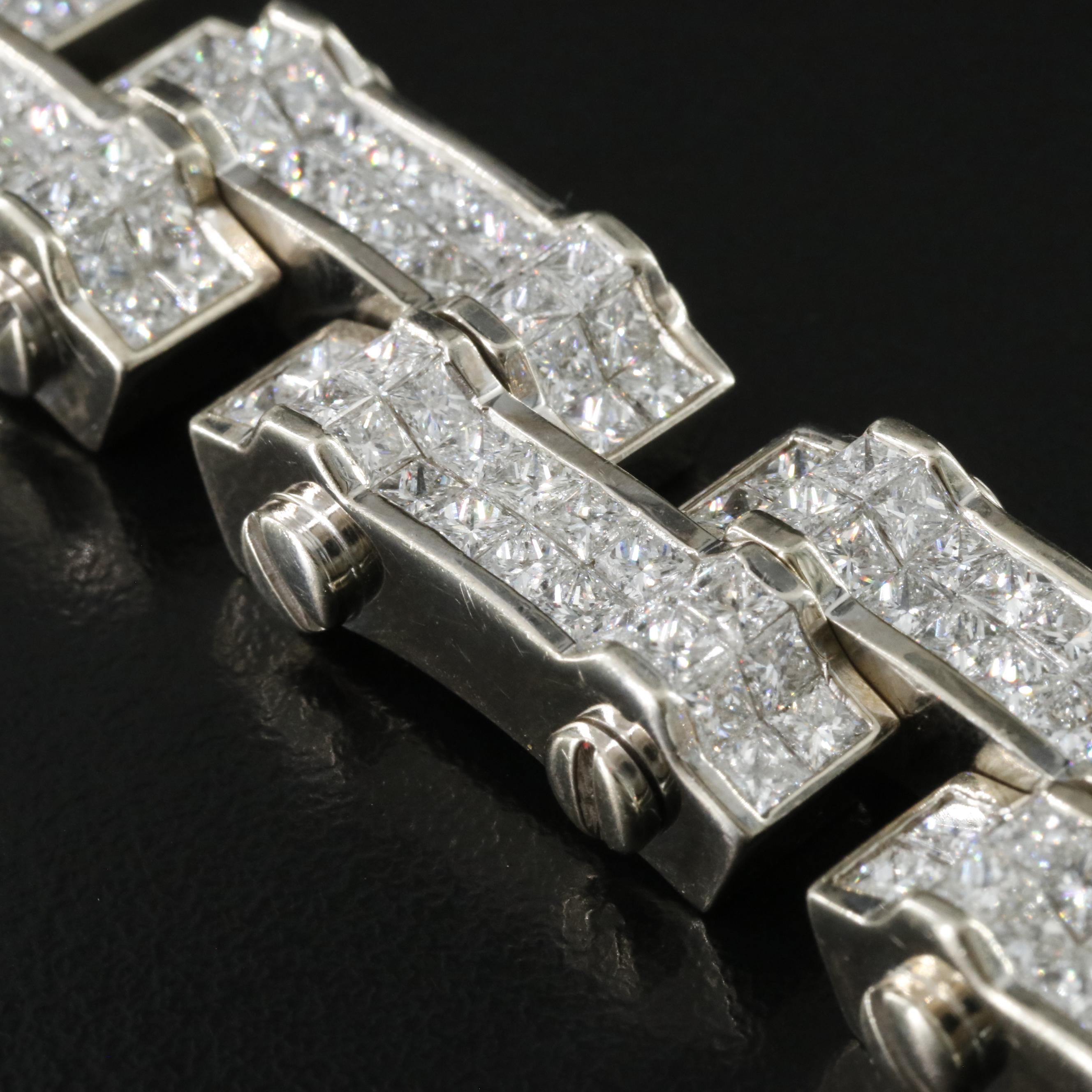 18K 33.90 CTW Diamond Bicycle Chain Bracelet
