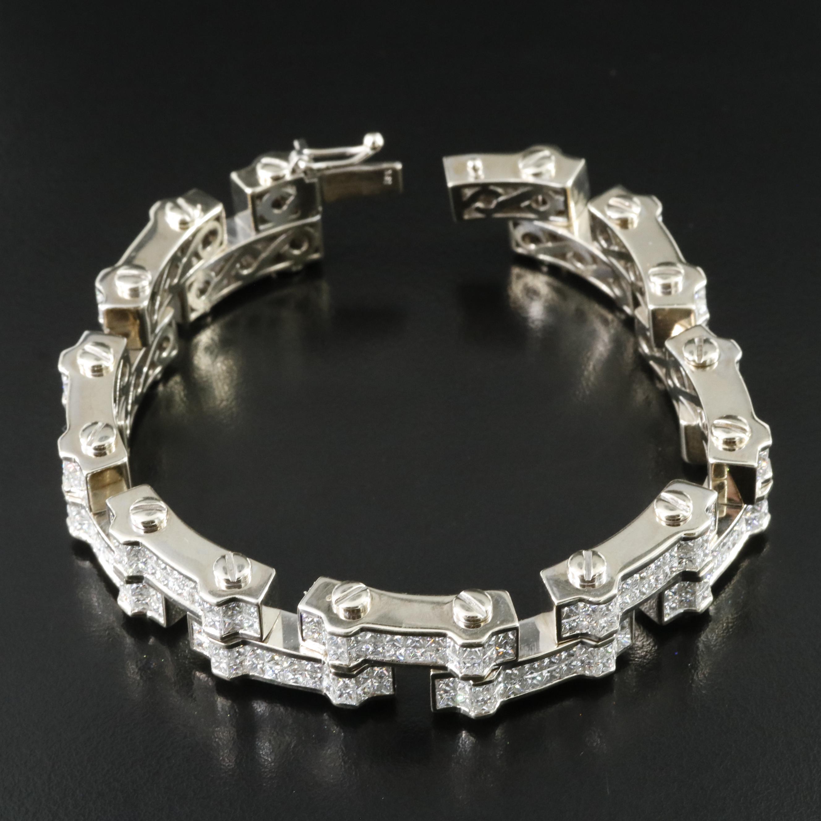 18K 33.90 CTW Diamond Bicycle Chain Bracelet