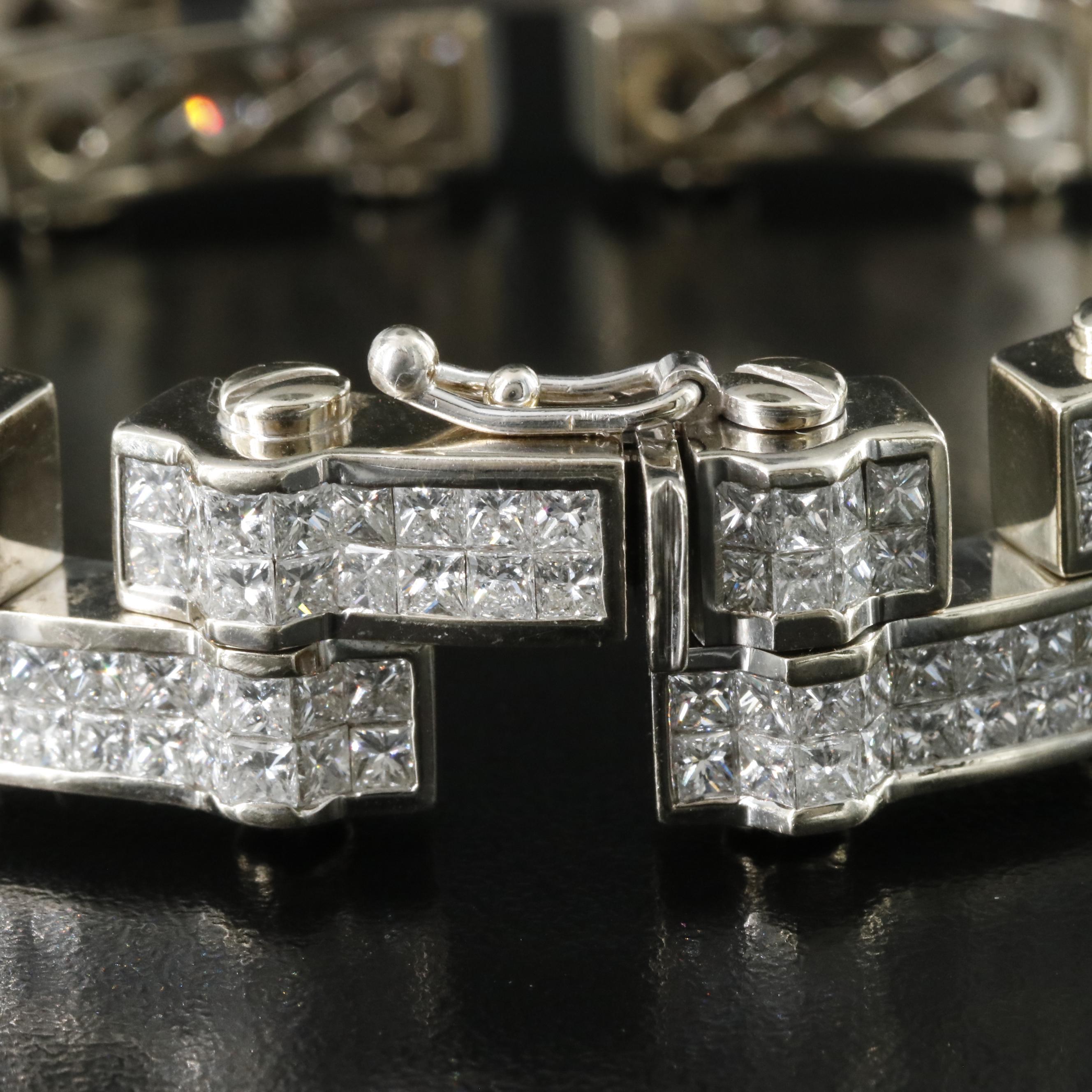 18K 33.90 CTW Diamond Bicycle Chain Bracelet