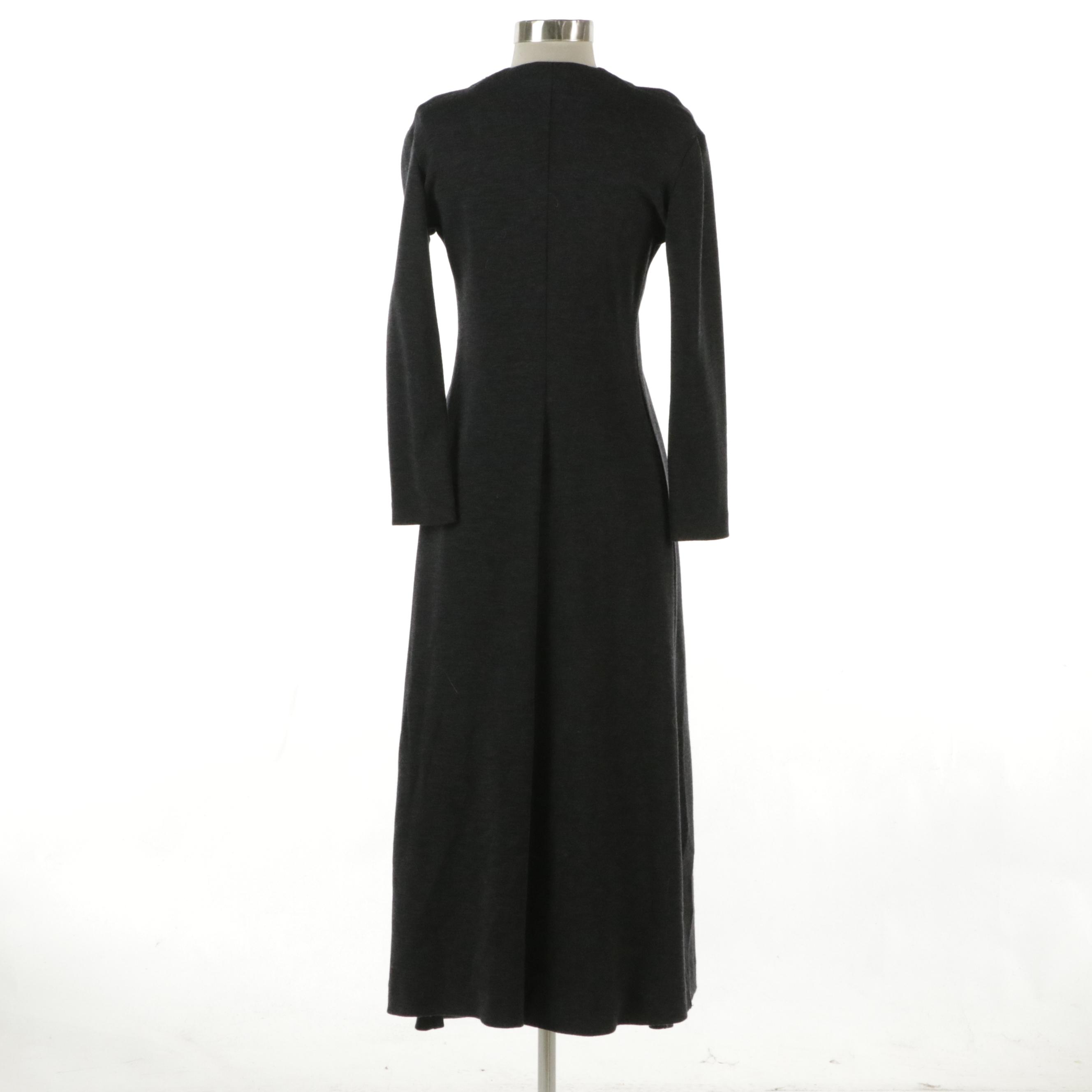 Giorgio Armani Gray Wool Straight-Leg Pants & Long Button-Front Cardigan Sweater