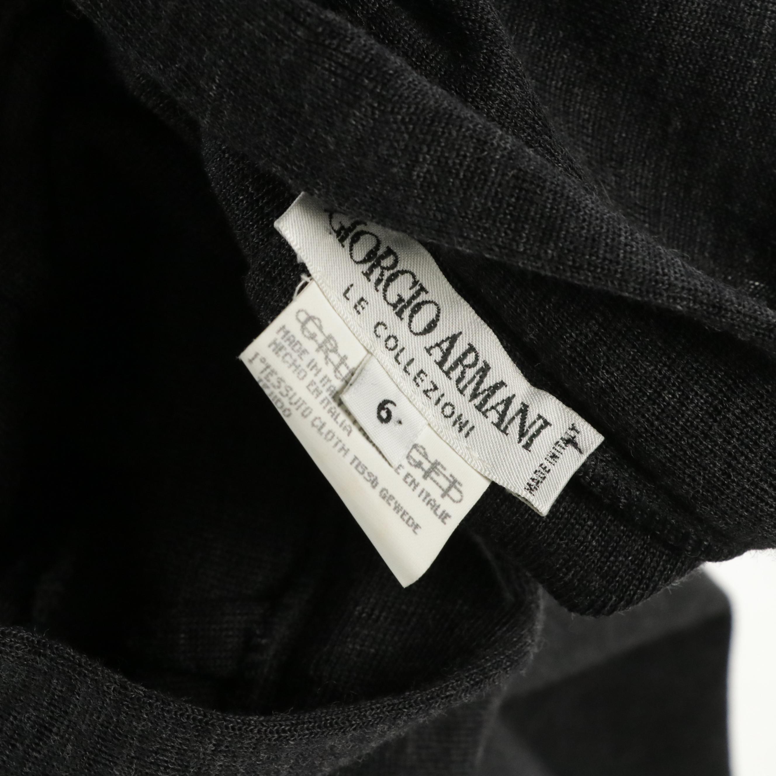 Giorgio Armani Gray Wool Straight-Leg Pants & Long Button-Front Cardigan Sweater