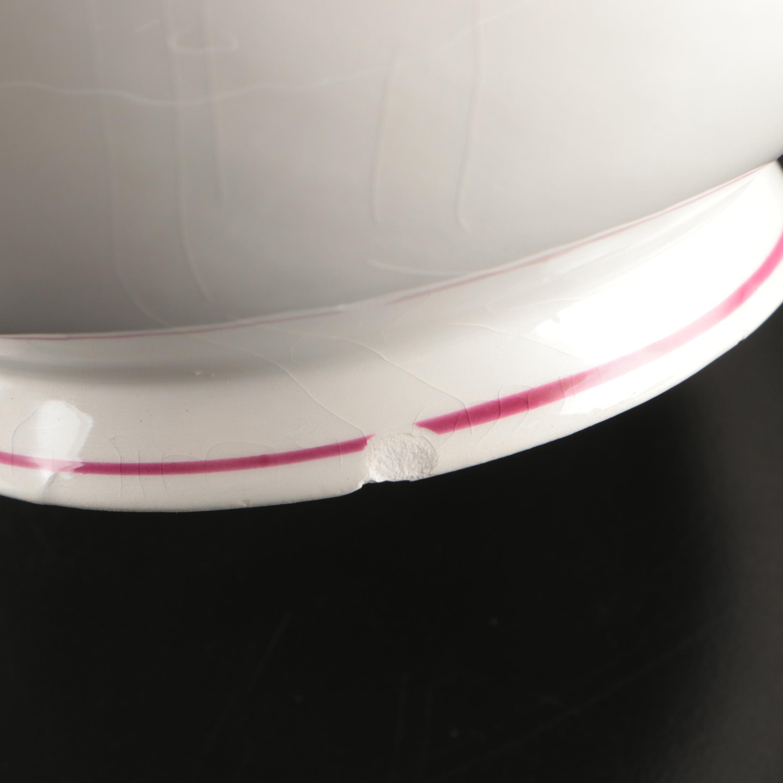 Tiffany & Co. "Strasbourg Flowers" Porcelain Pitcher with Pottery Barn Plates