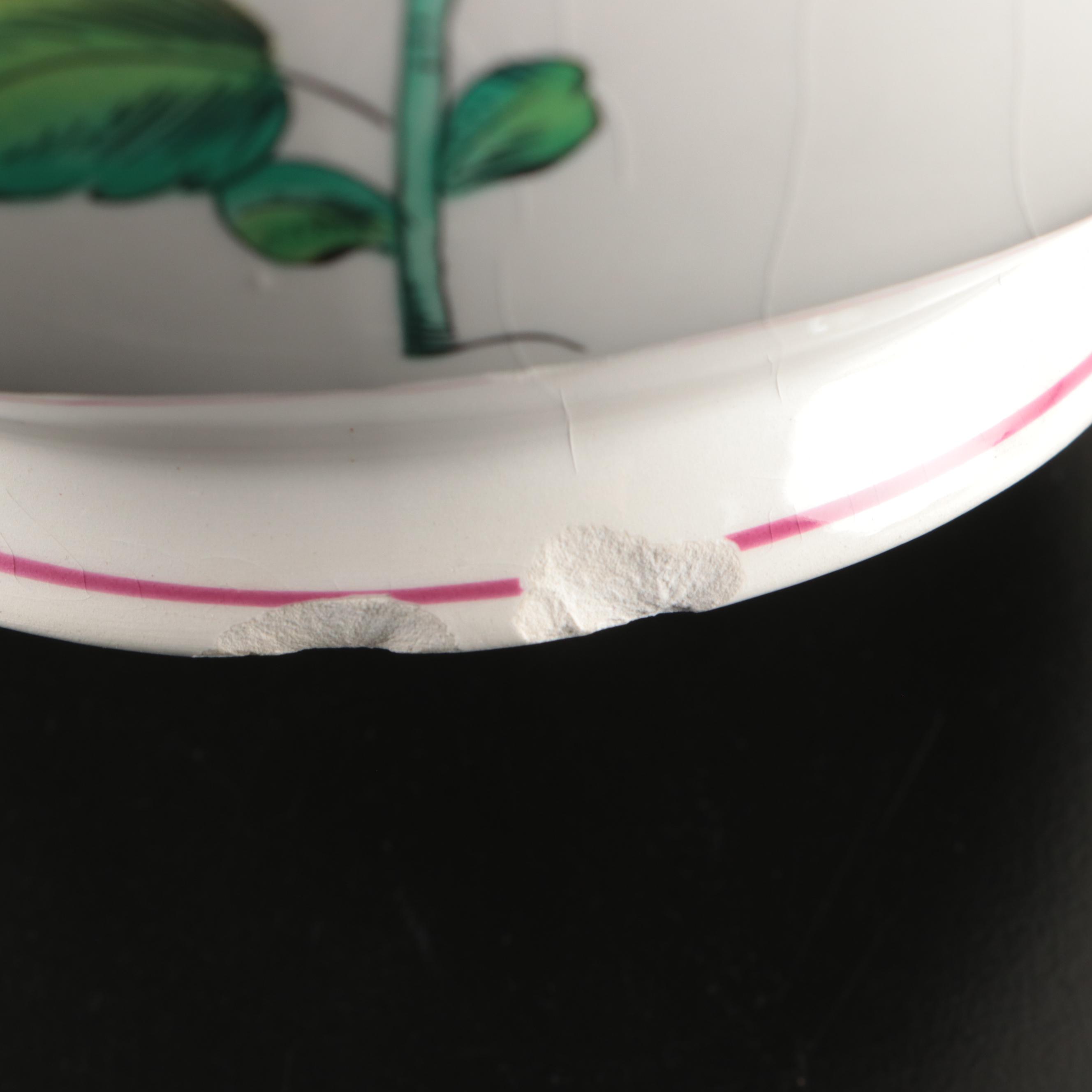 Tiffany & Co. "Strasbourg Flowers" Porcelain Pitcher with Pottery Barn Plates