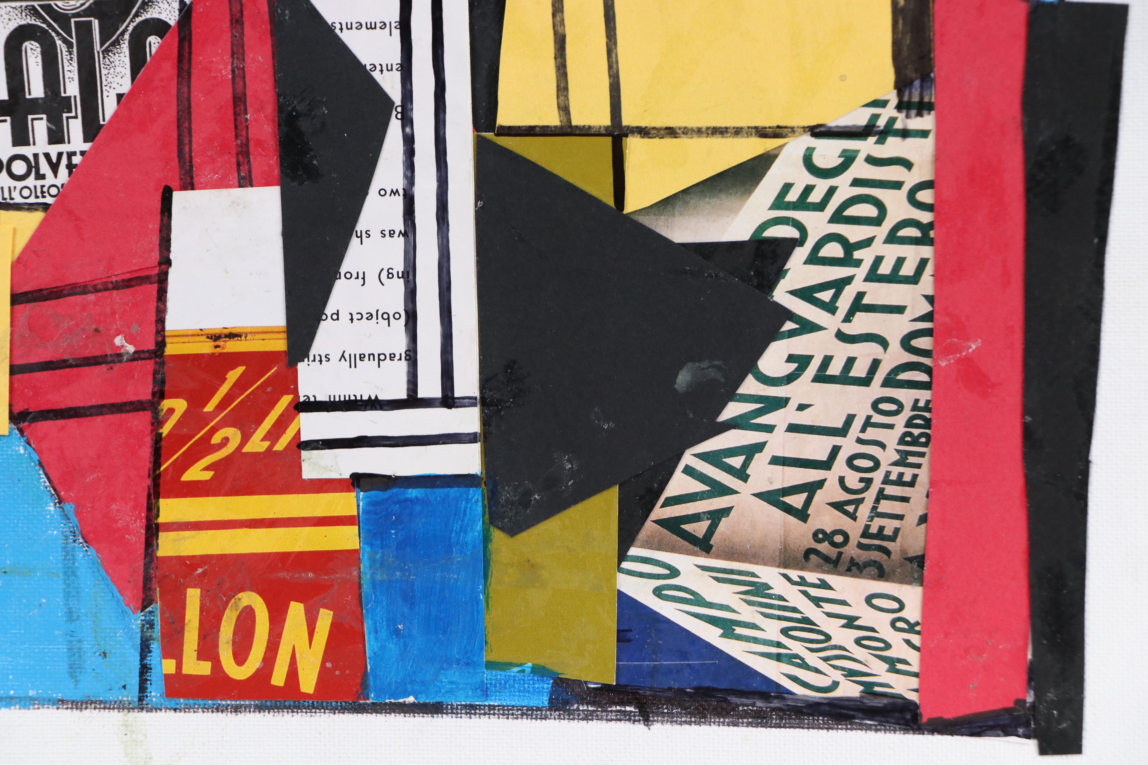 Ronald Ahlström Modern Mixed Media Collage, Late 20th Century