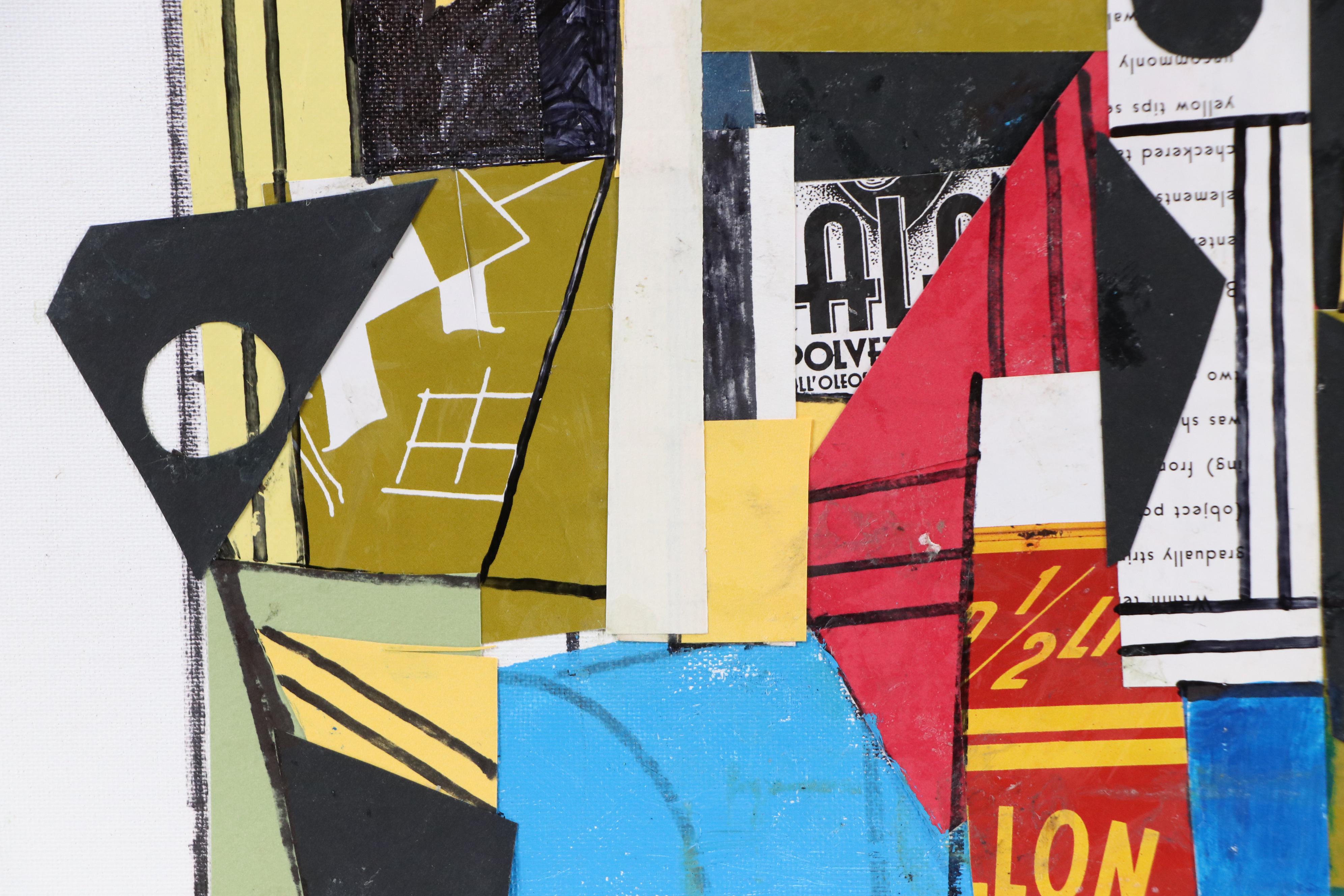 Ronald Ahlström Modern Mixed Media Collage, Late 20th Century