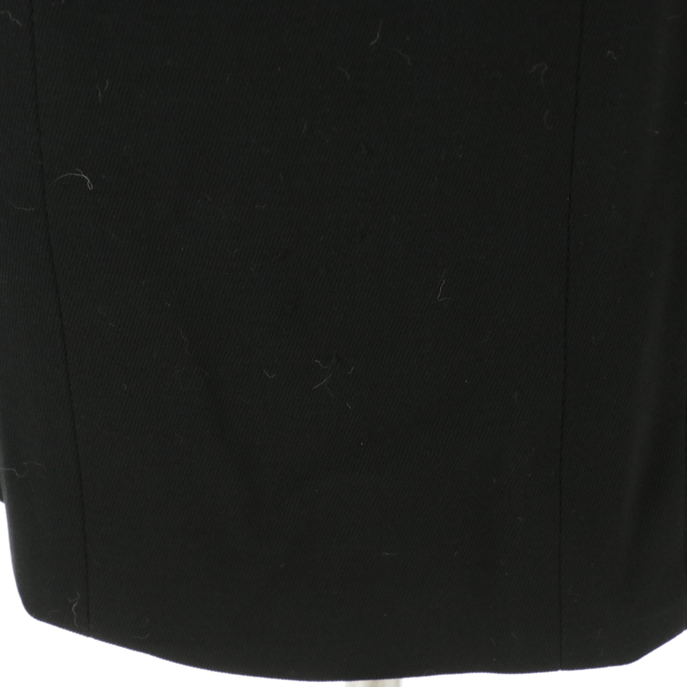 Chanel Black Wool Blend Button-Front Skirt Suit, Late 20th Century