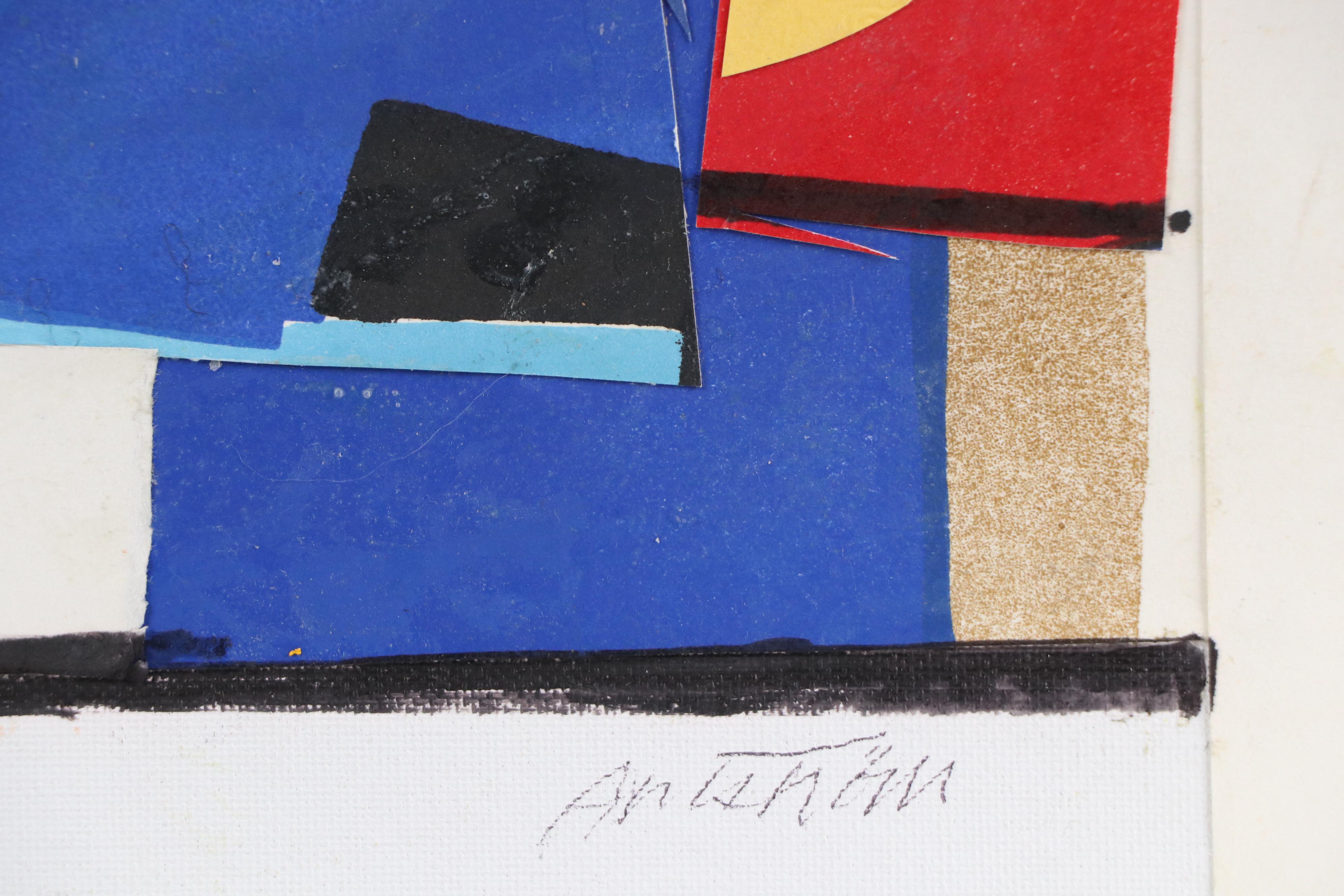 Ronald Ahlström Modern Mixed Media Collage, Late 20th Century