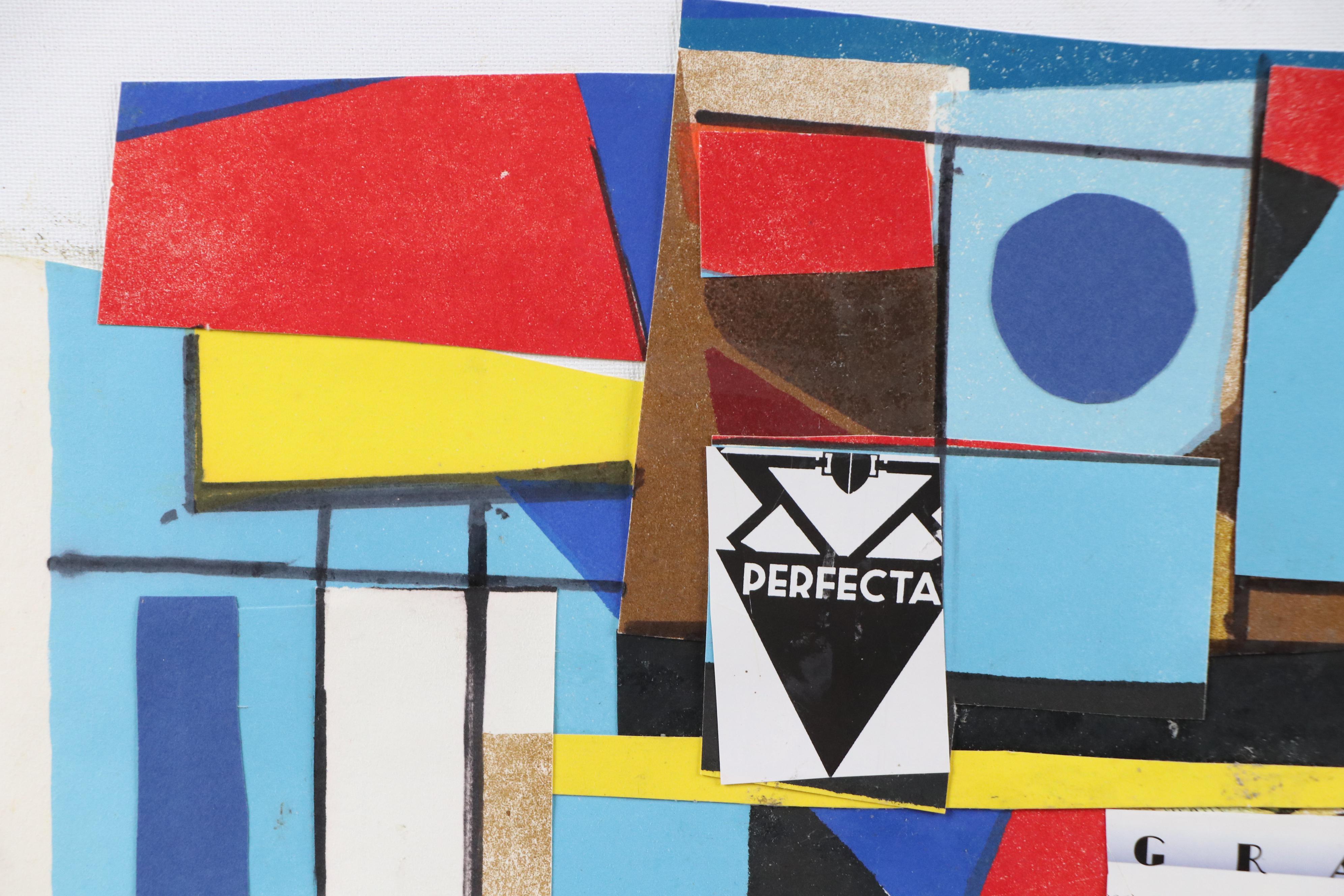 Ronald Ahlström Modern Mixed Media Collage, Late 20th Century