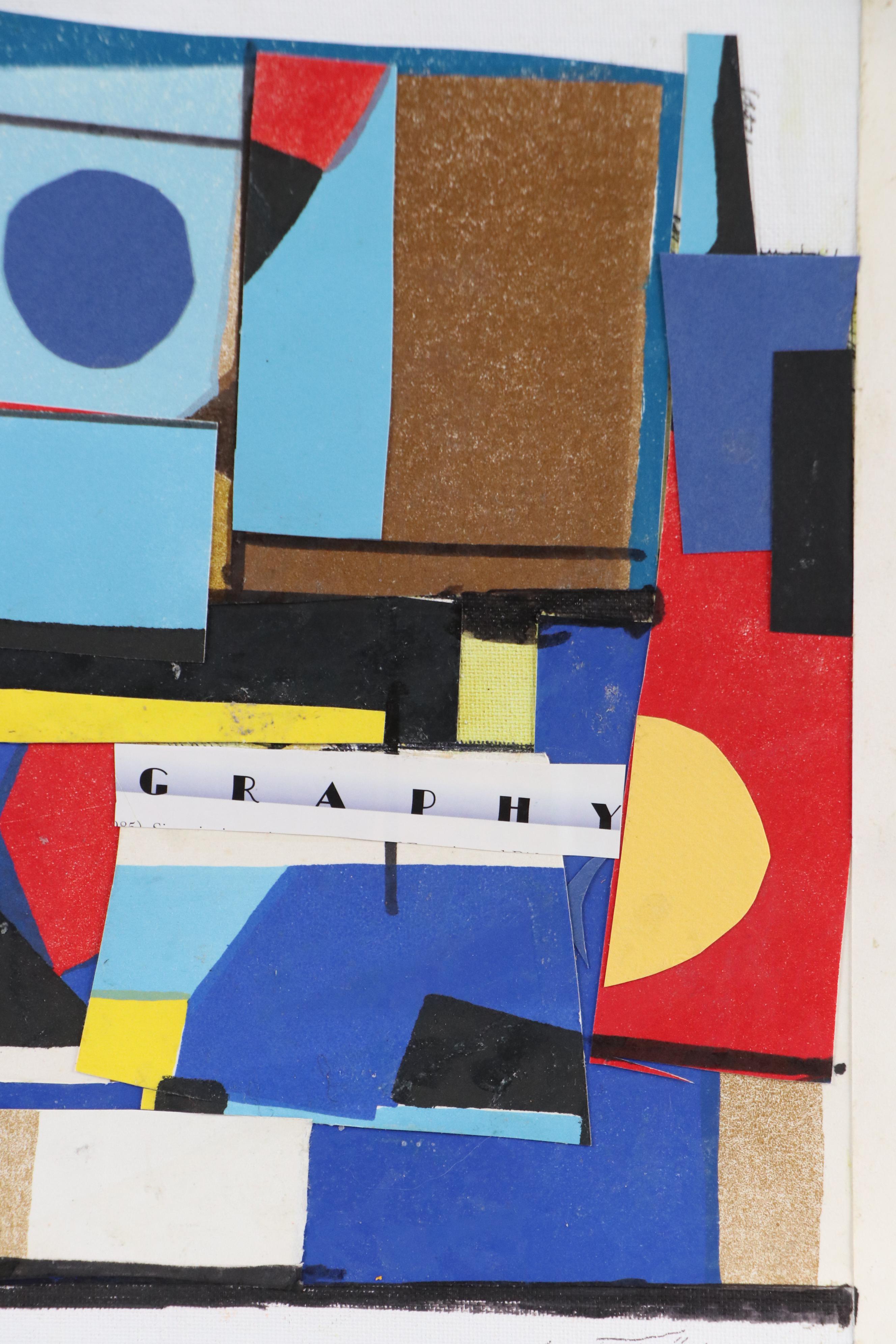 Ronald Ahlström Modern Mixed Media Collage, Late 20th Century