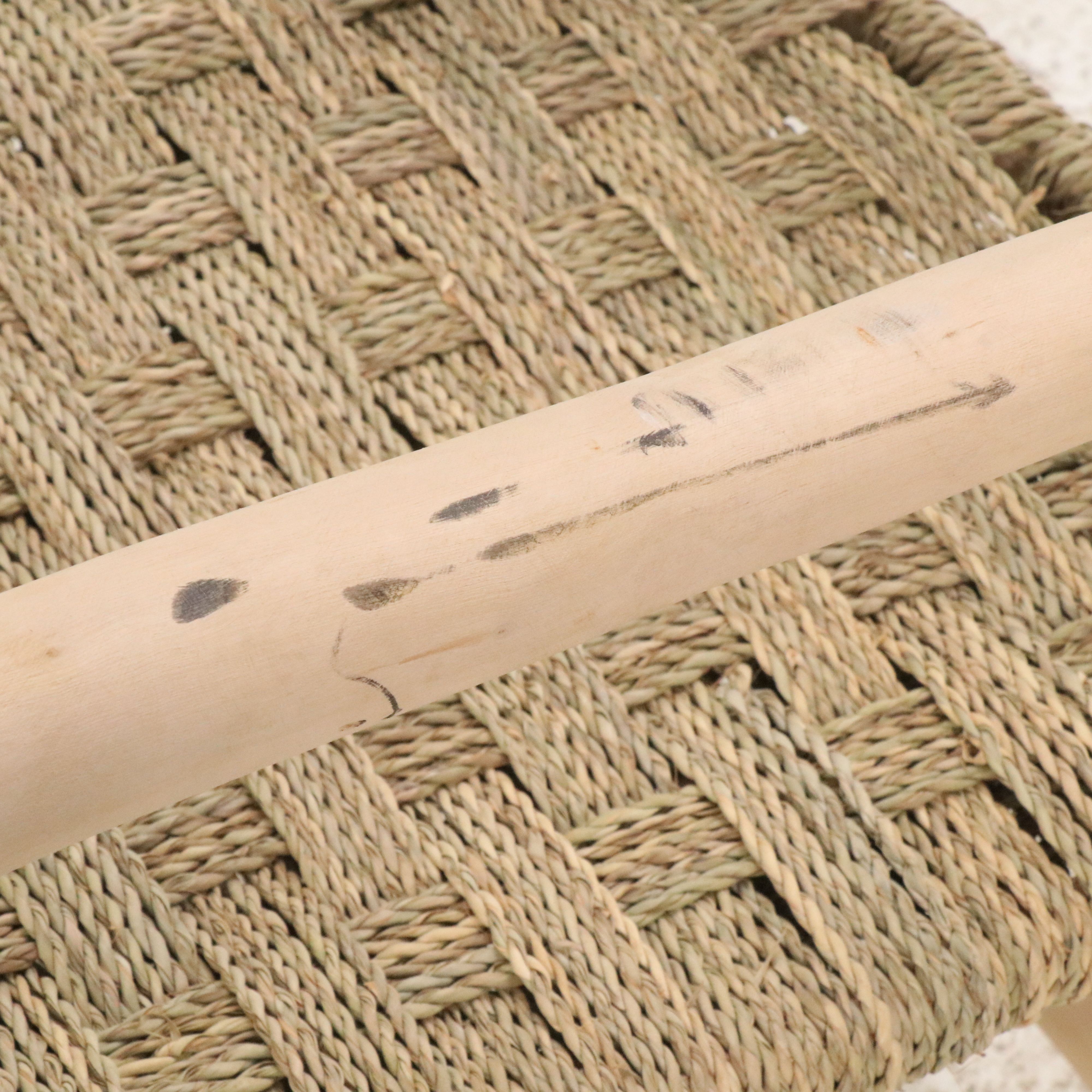 Pair of Woven Rope and Natural Wood Armchairs