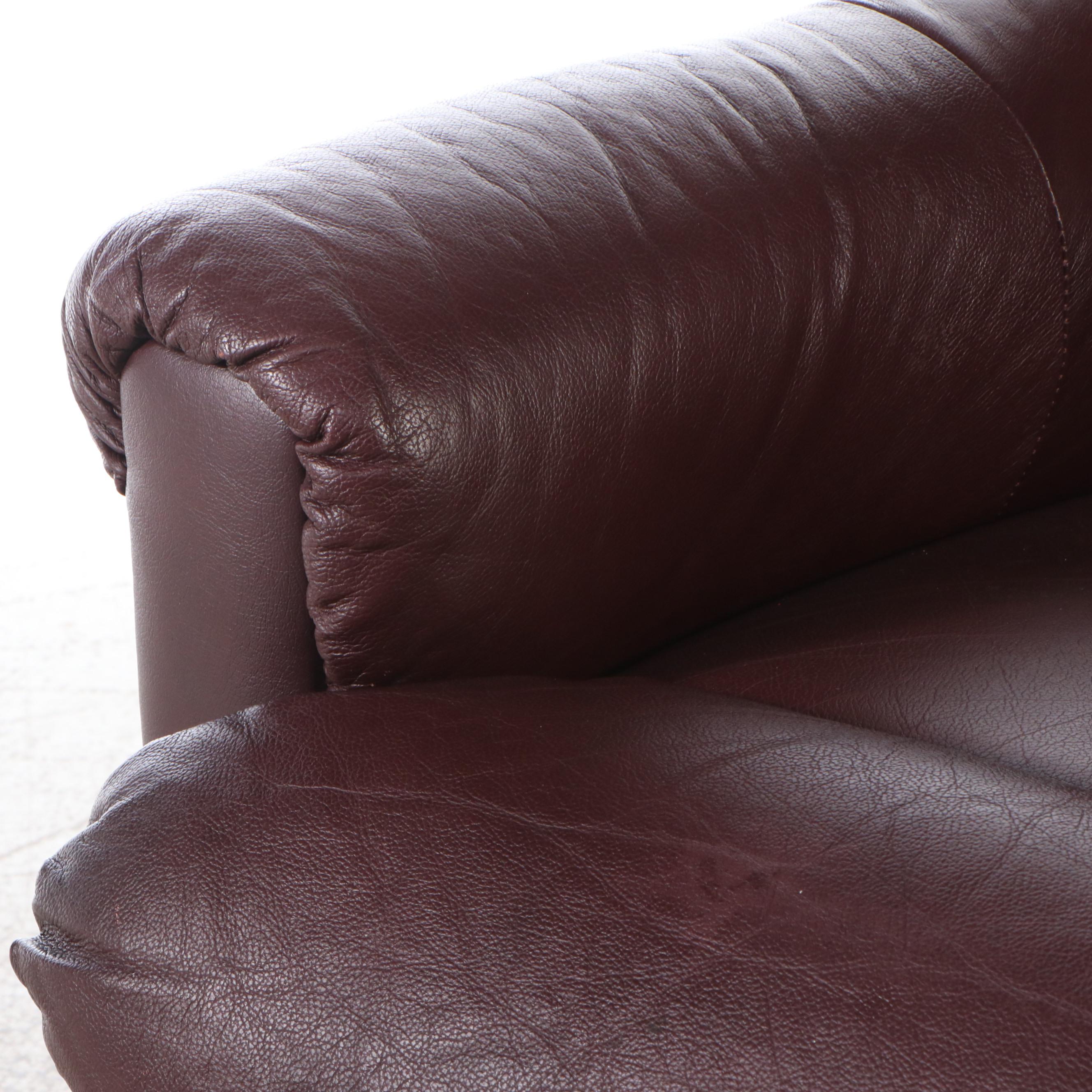 La-Z-Boy Burgundy Faux Leather Recliner