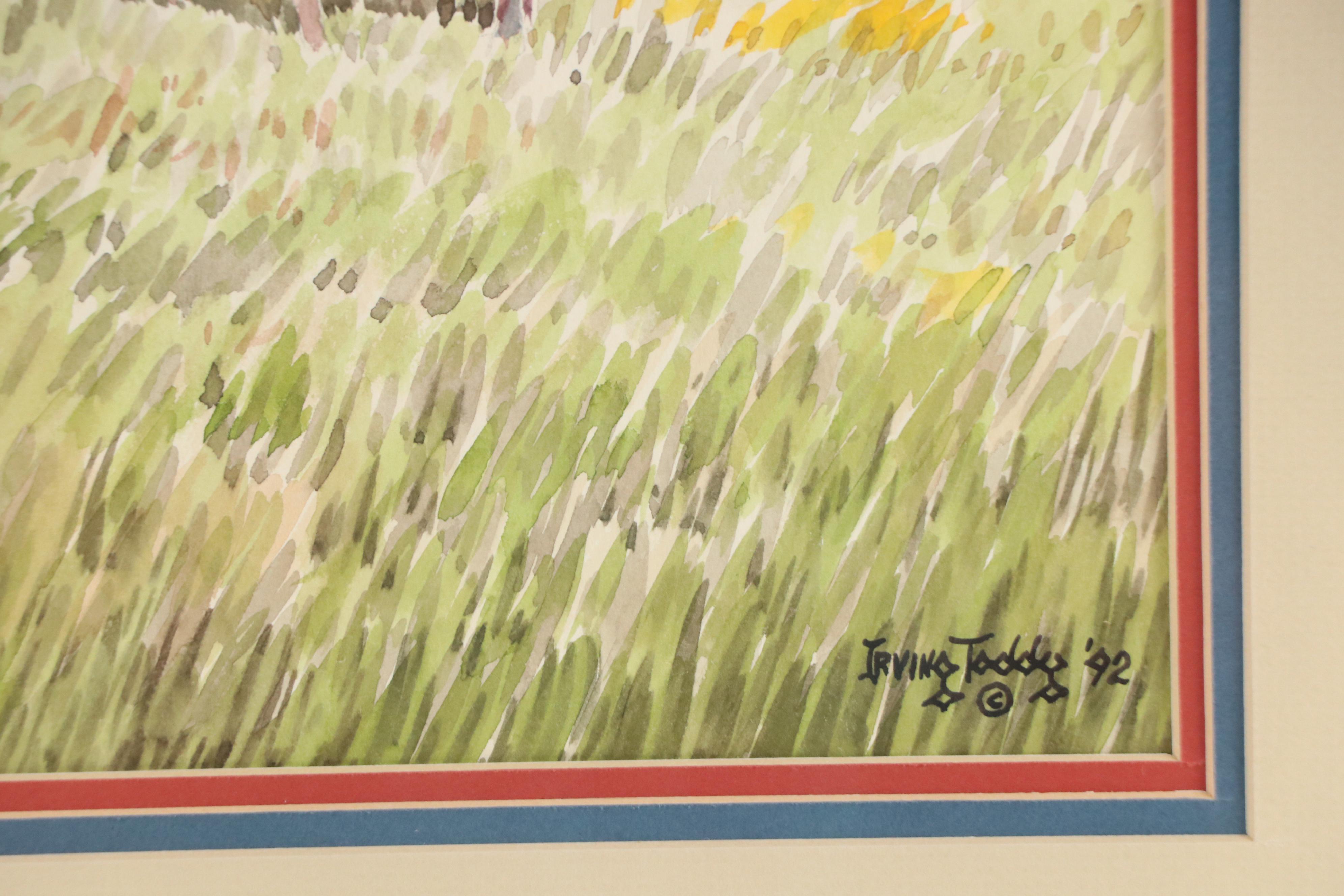 Irving Toddy Native American Watercolor Painting, 1992