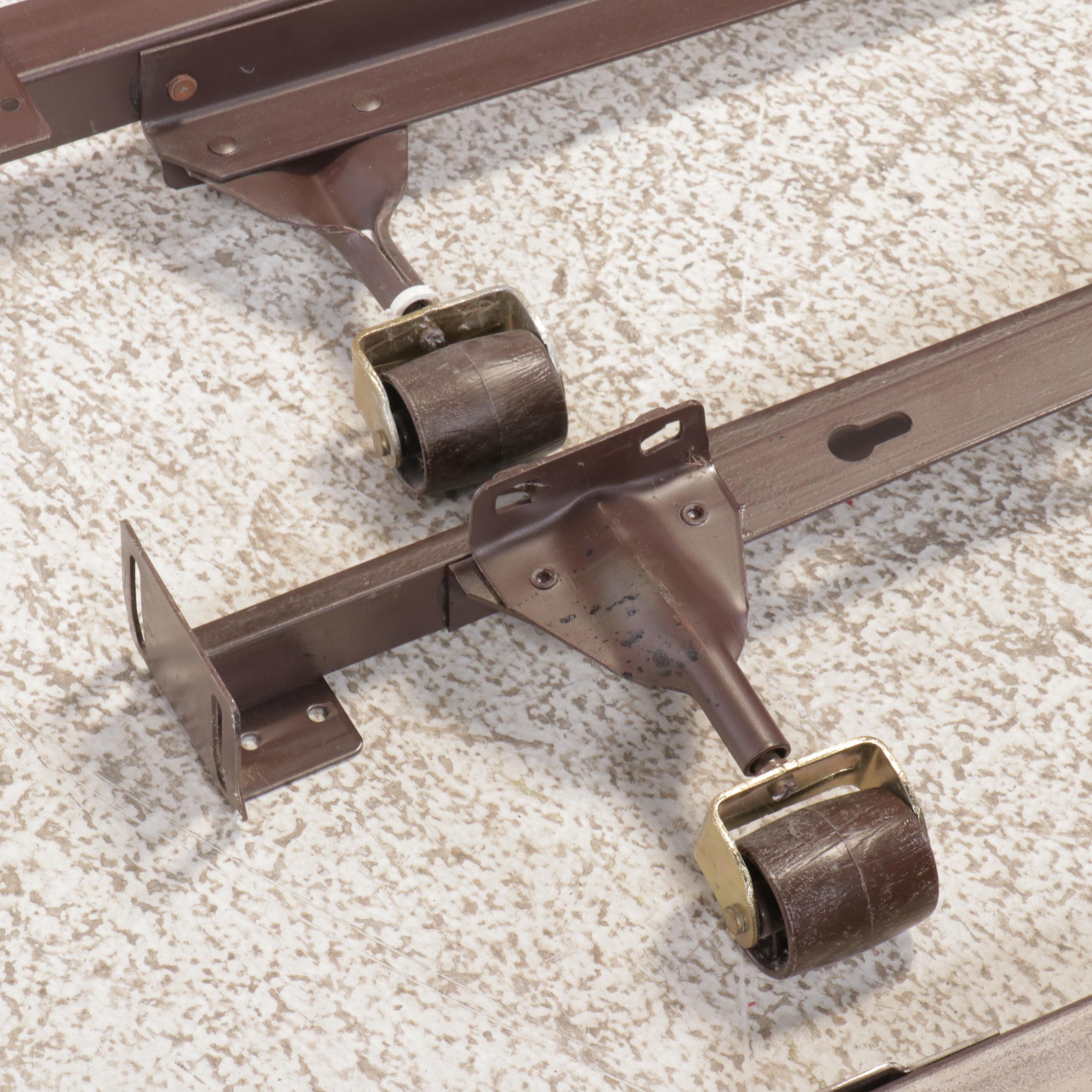 Federal Style Walnut Finish Cannonball Headboard, Mid to Late 20th Century