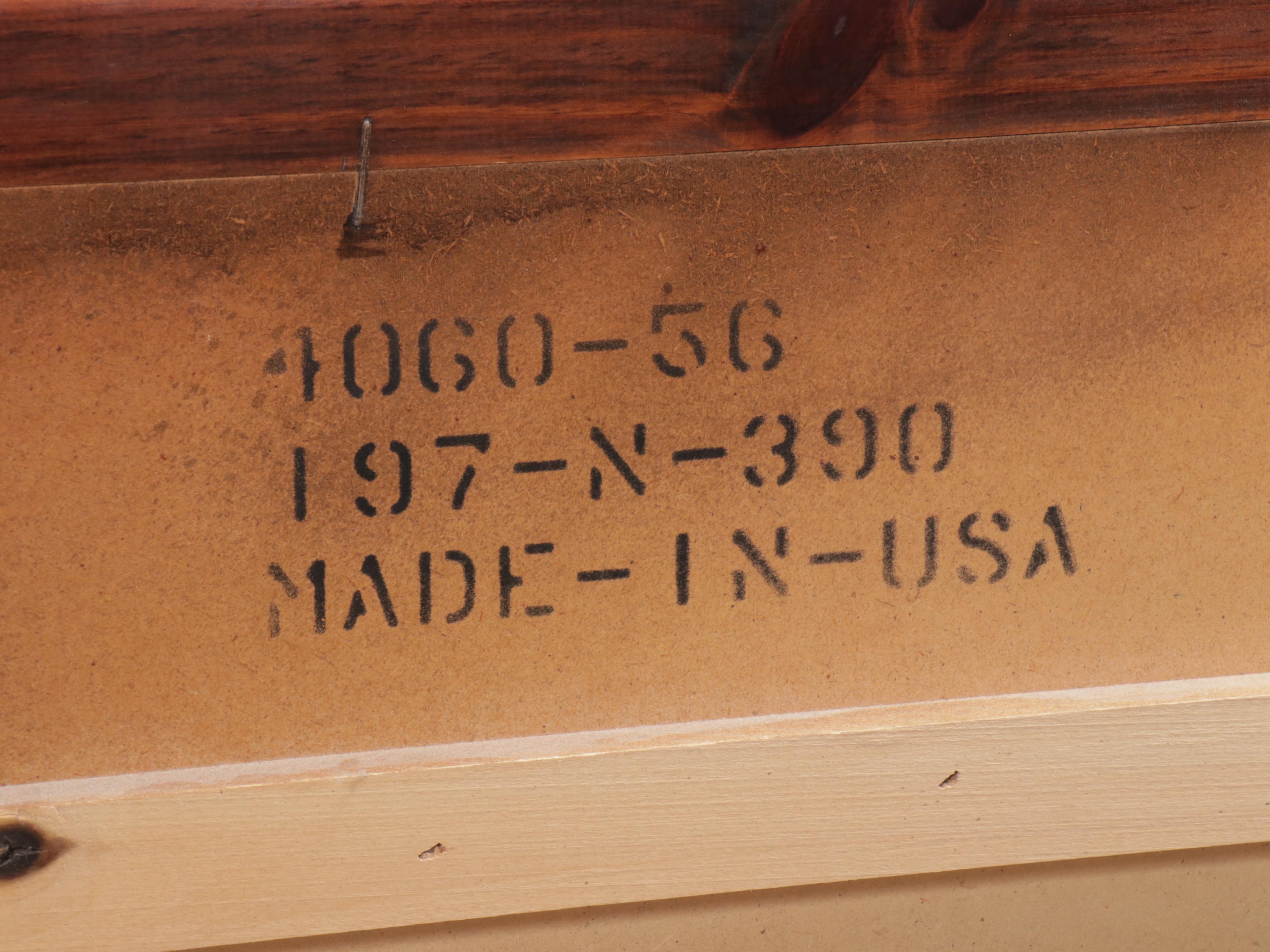 Federal Style Walnut Finish Cannonball Headboard, Mid to Late 20th Century