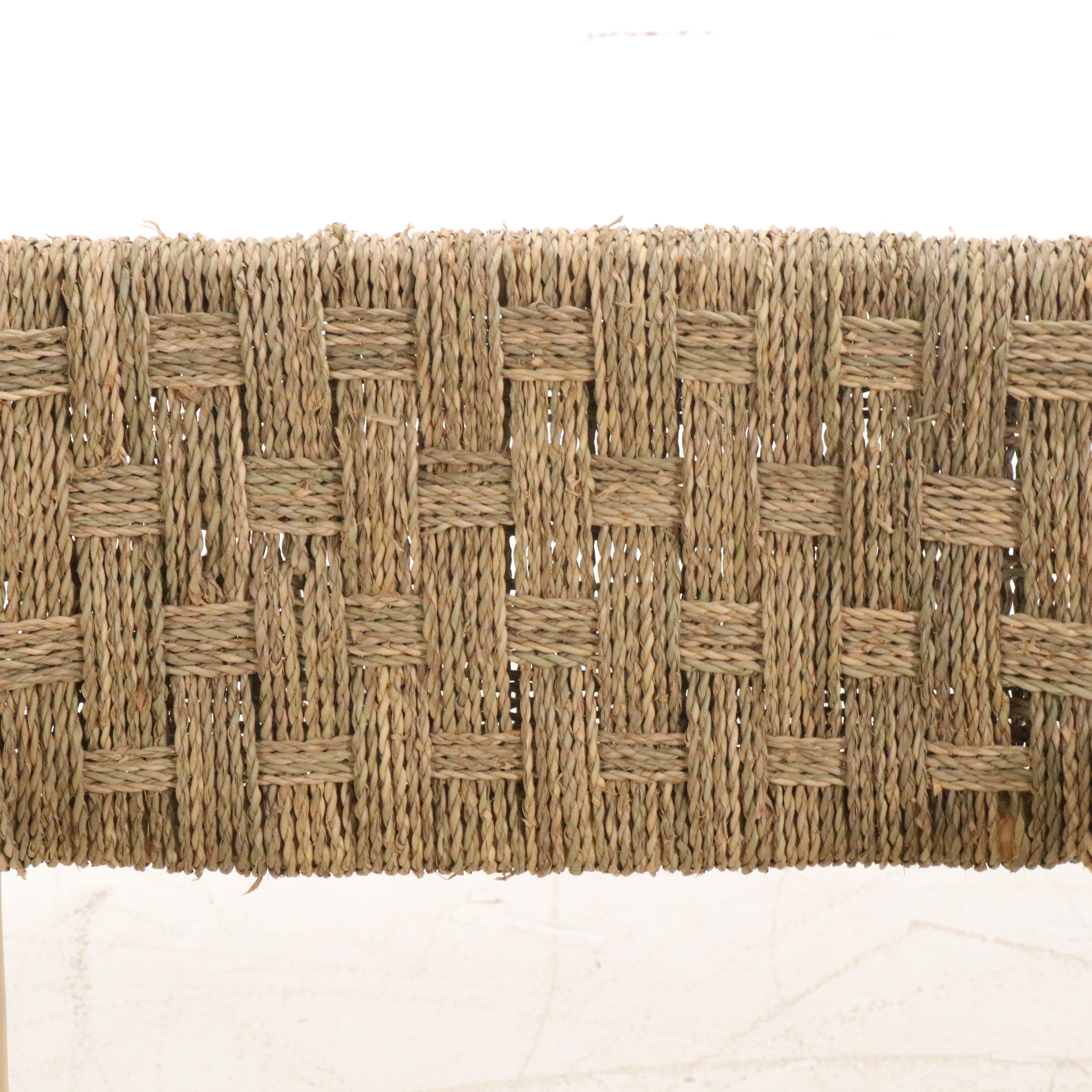 Pair of Natural Wood and Woven Rope Armchairs