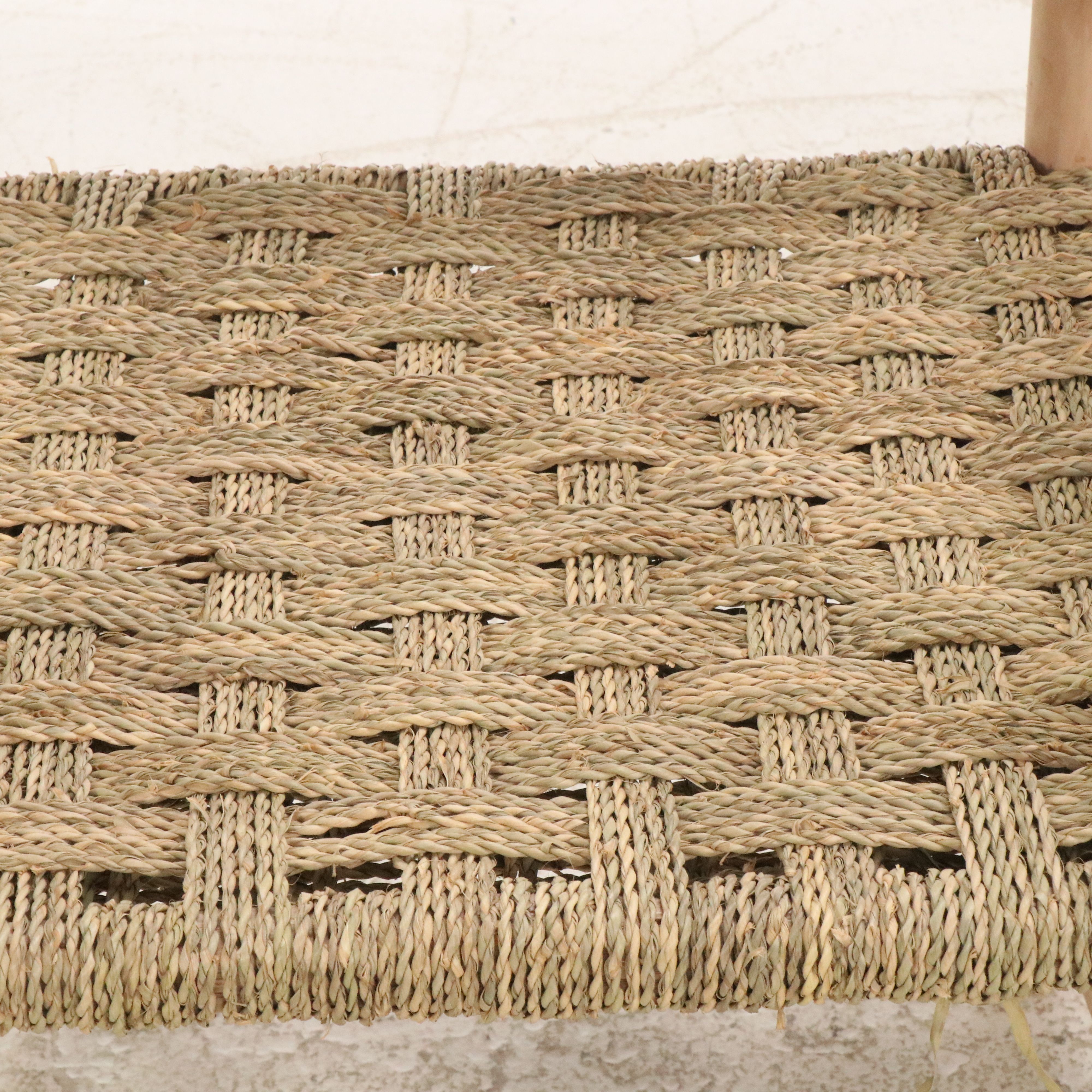 Pair of Natural Wood and Woven Rope Armchairs