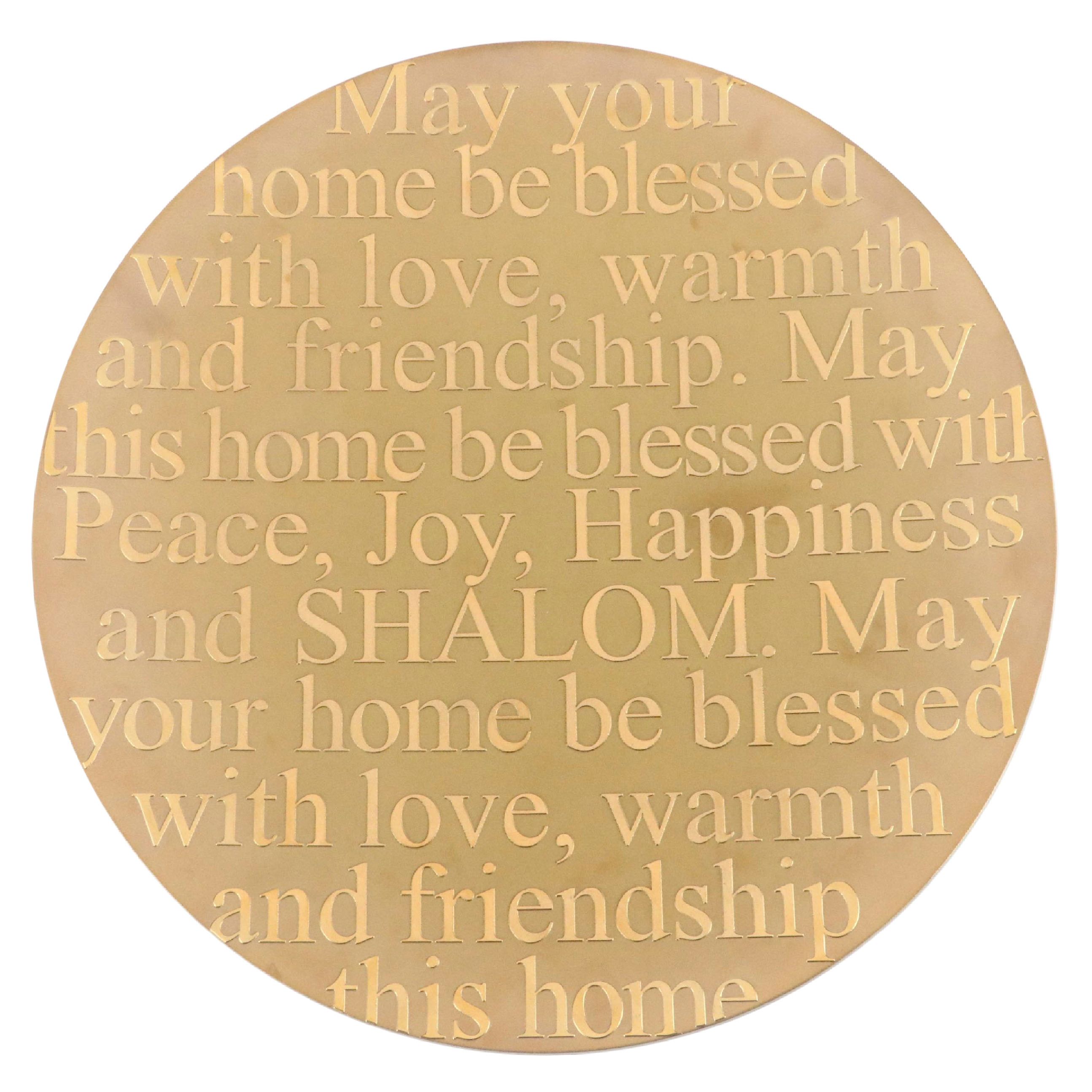 Schlanser Design Studio House Blessing Glass Art Plate, 2007