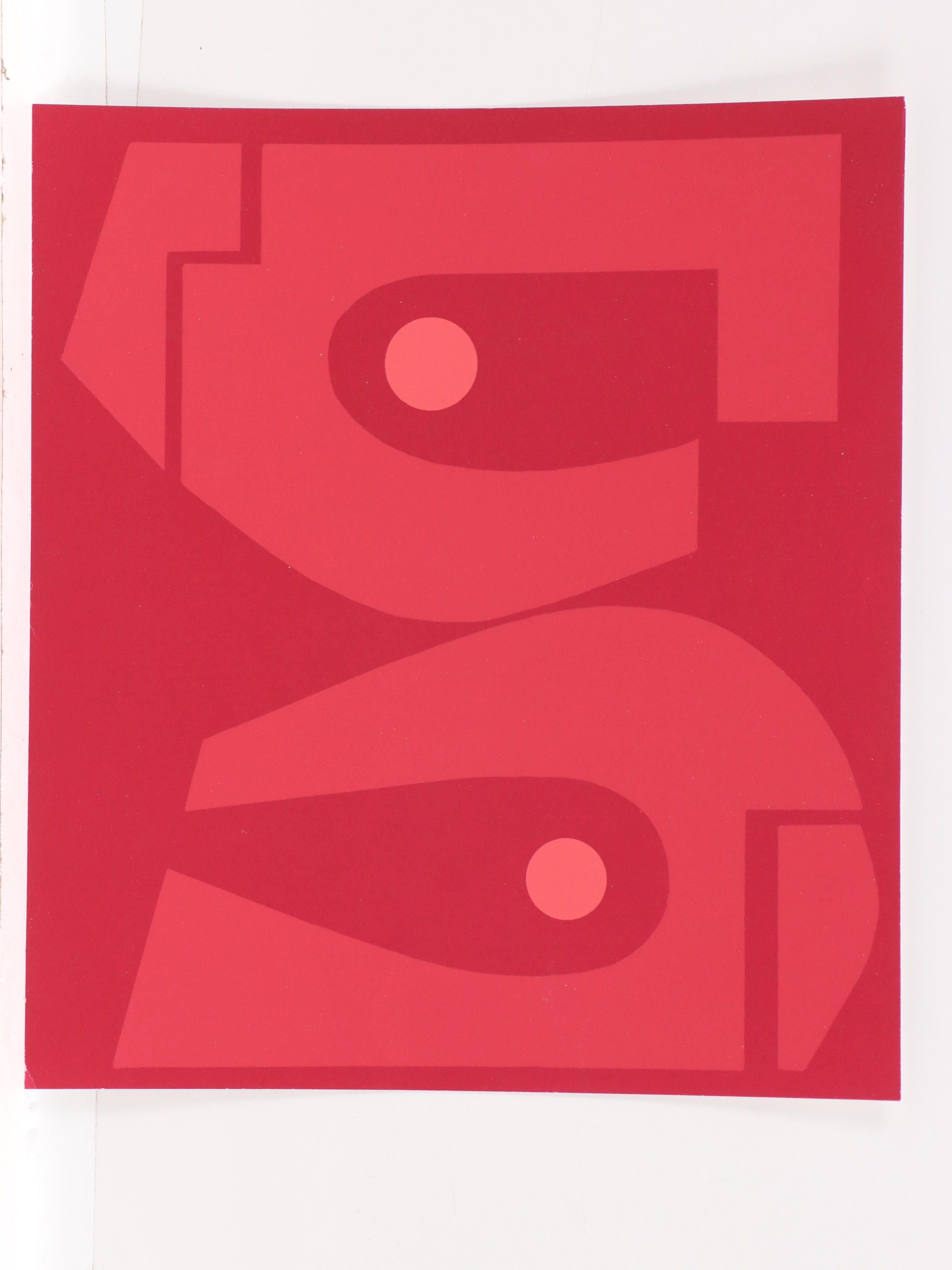 Edgard Pillet Modernist Abstract Serigraphs, 1967