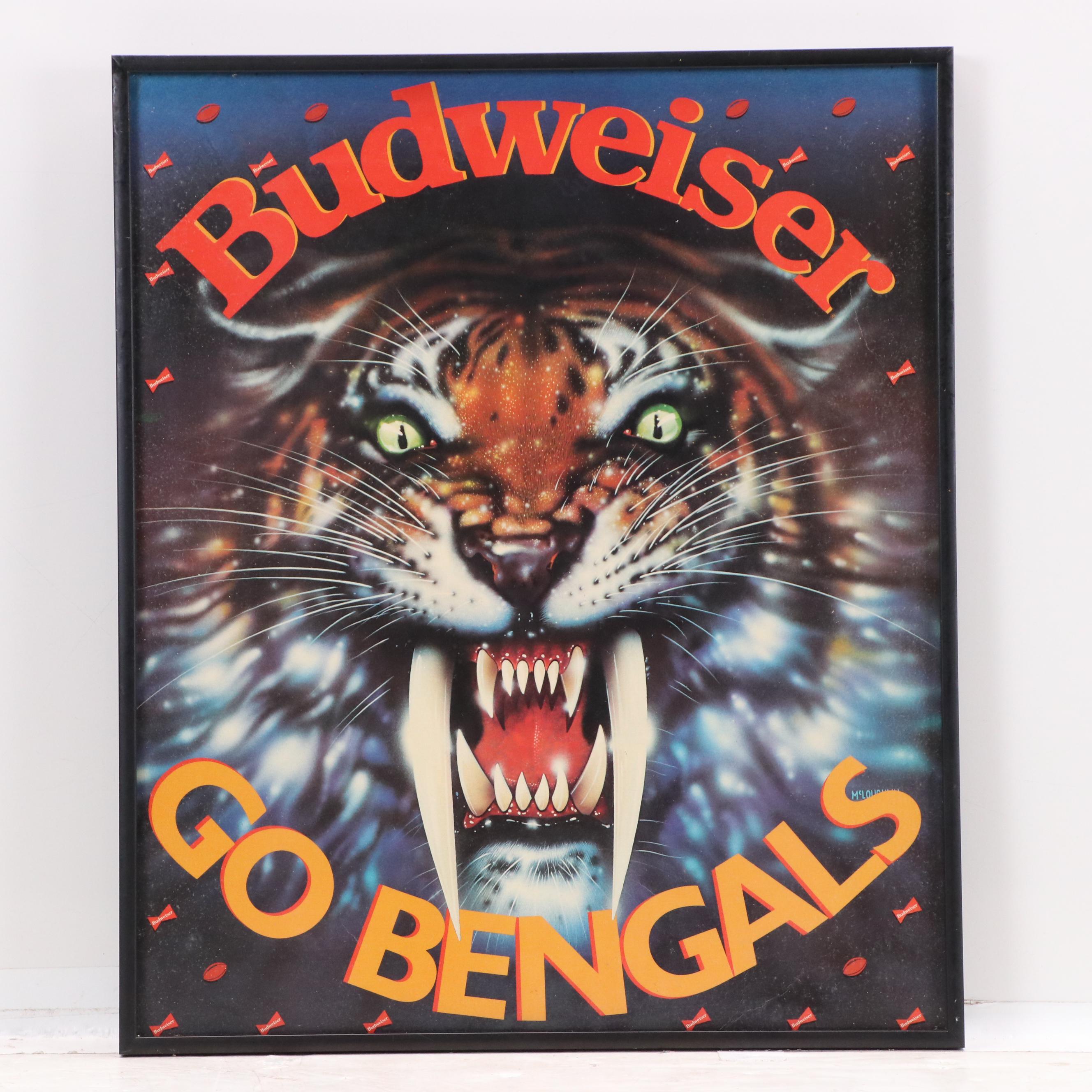 Collection of Budweiser and Miller High Life Prints for Cincinnati Bengals