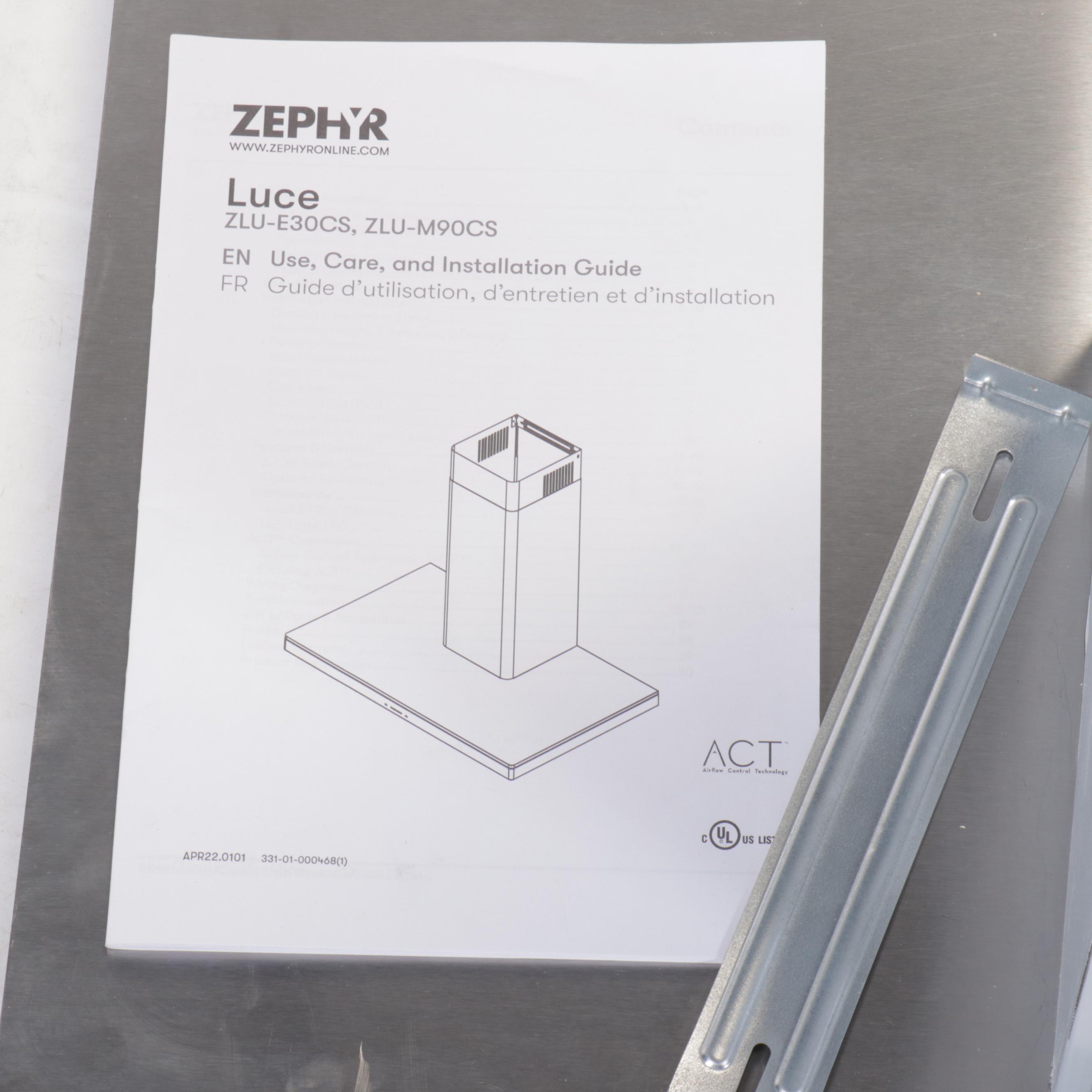 Zephyr "Luce" Stainless Steel Range Hood