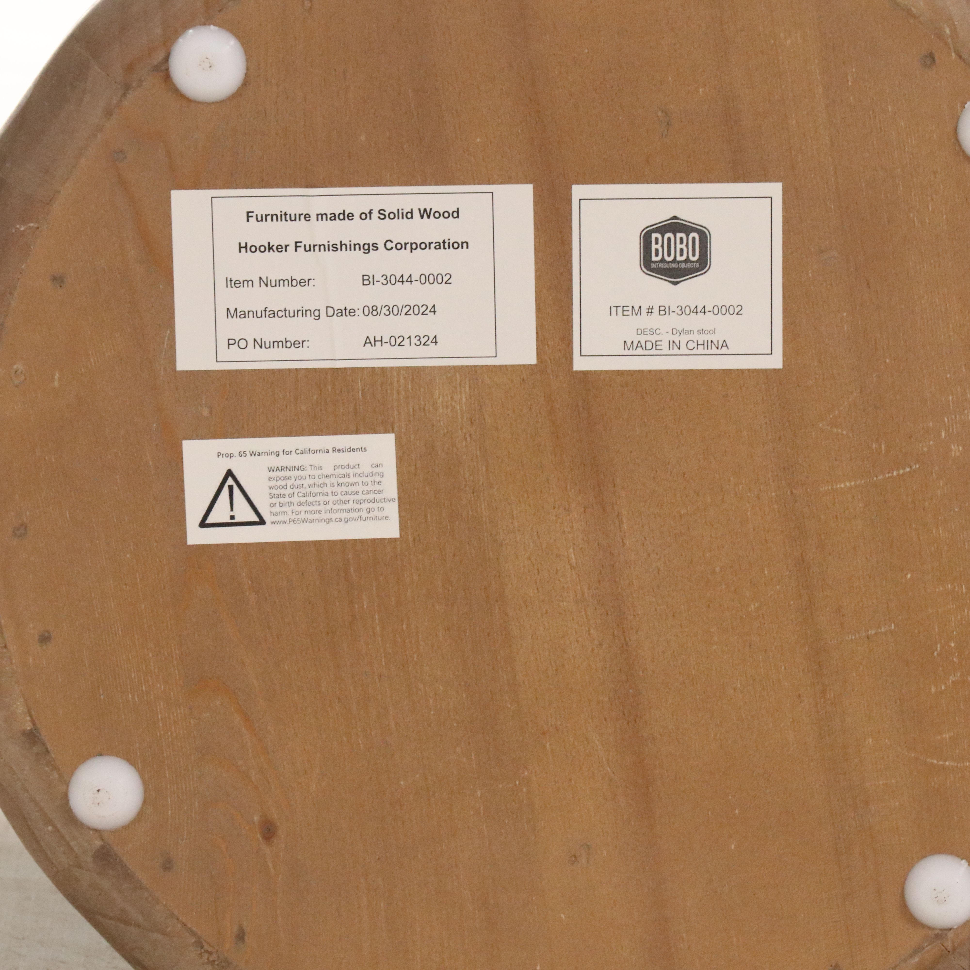 Pair of BoBo Intriguing Objects "Dylan" Natural Wood Stools