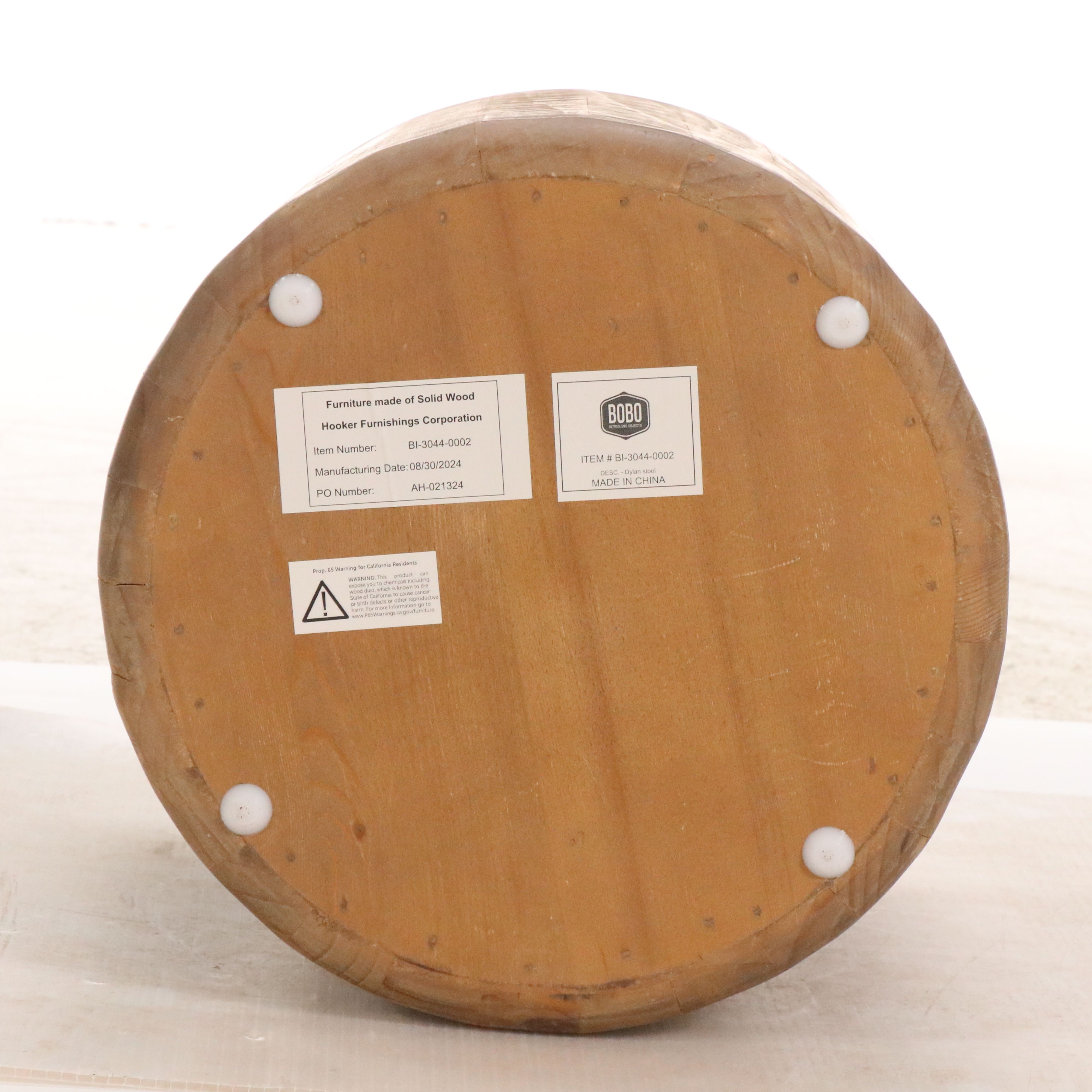 Pair of BoBo Intriguing Objects "Dylan" Natural Wood Stools