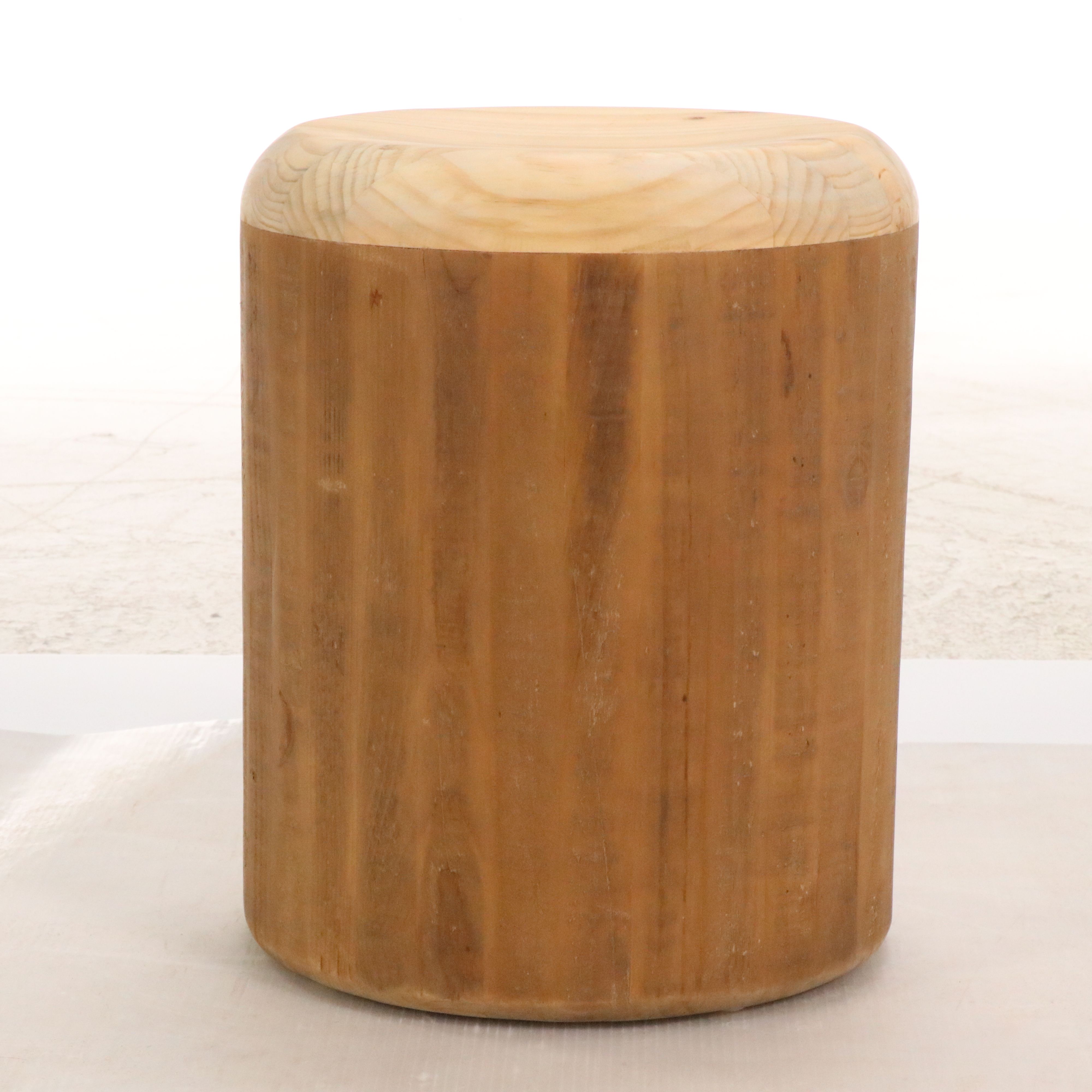 Pair of BoBo Intriguing Objects "Dylan" Natural Wood Stools
