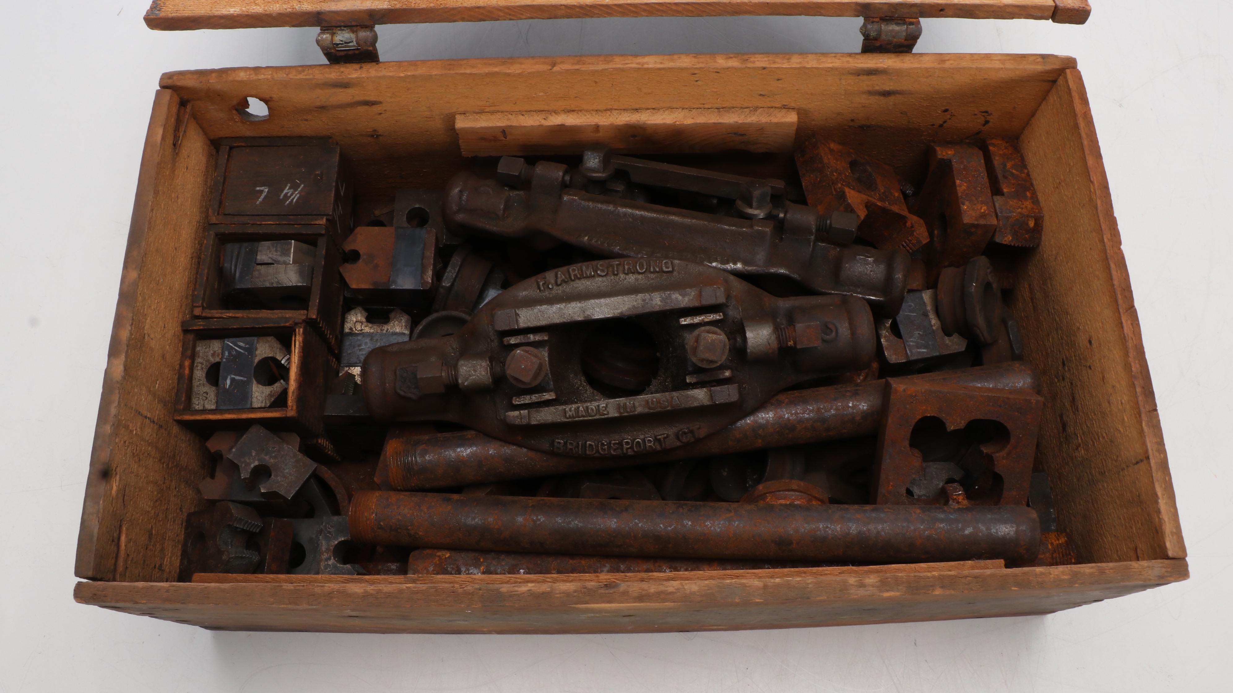 Cast Iron Pipe Threading Tools and Wood Crates