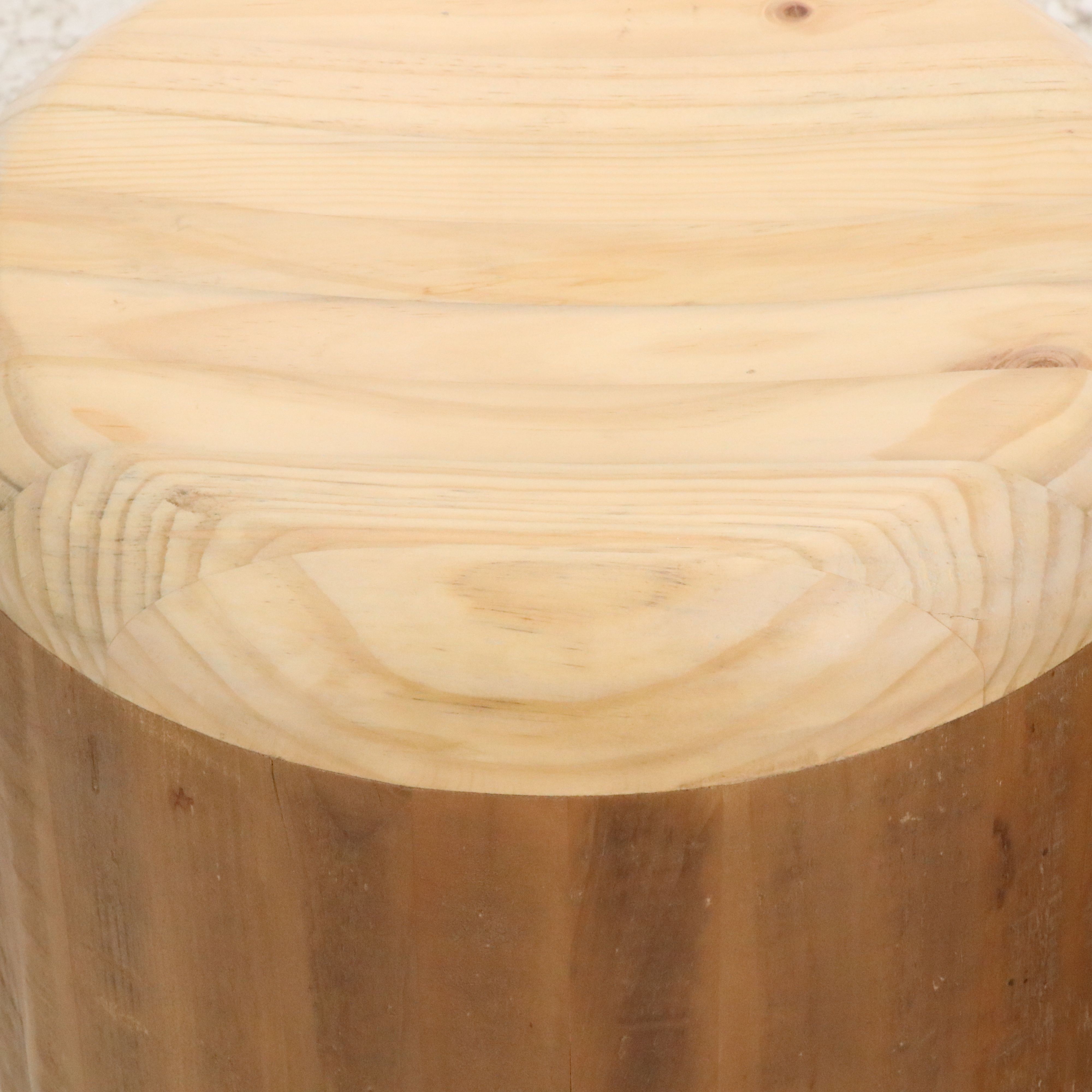 Pair of BoBo Intriguing Objects "Dylan" Natural Wood Stools