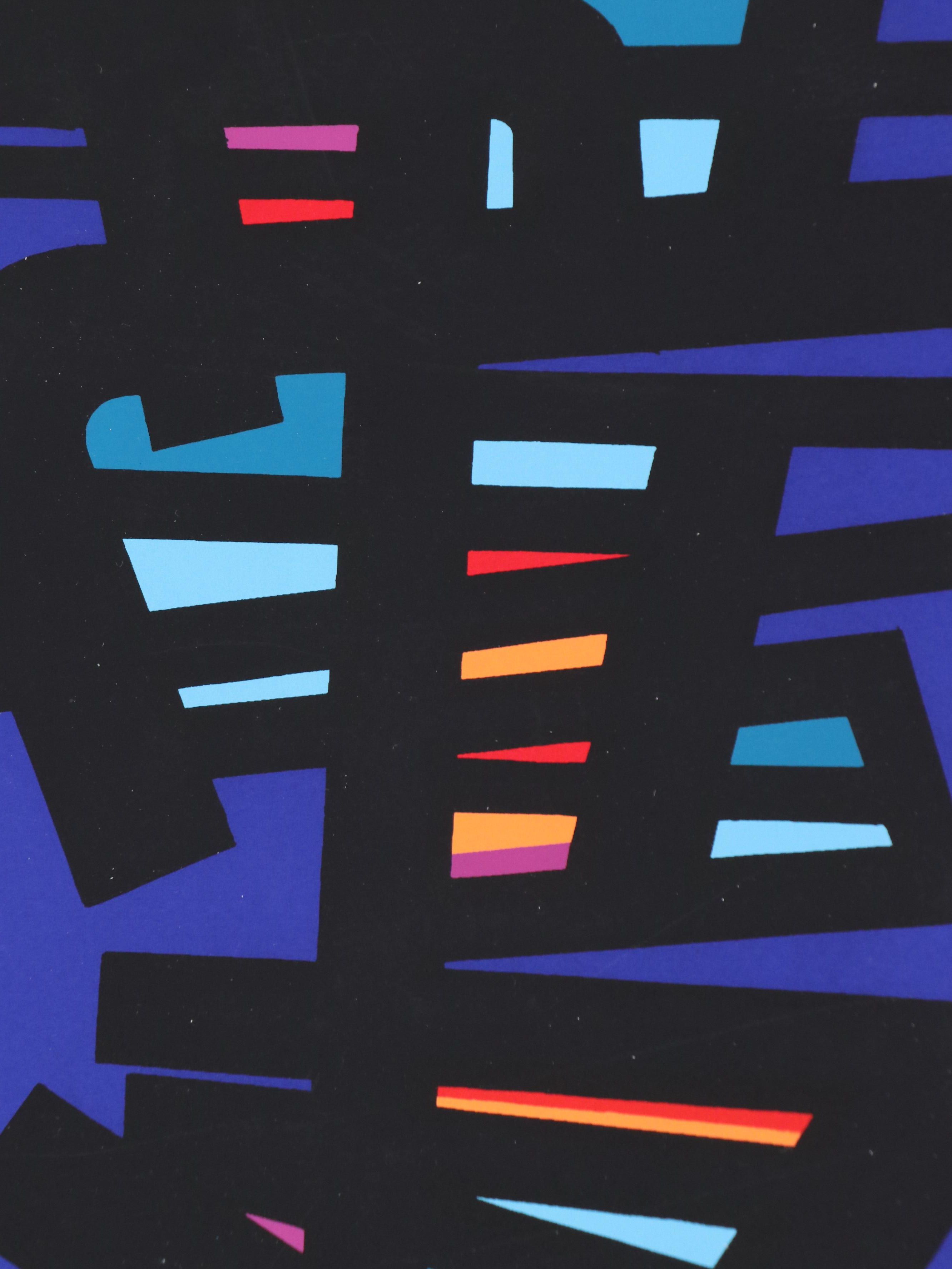 Edgard Pillet Modernist Abstract Serigraphs, 1967