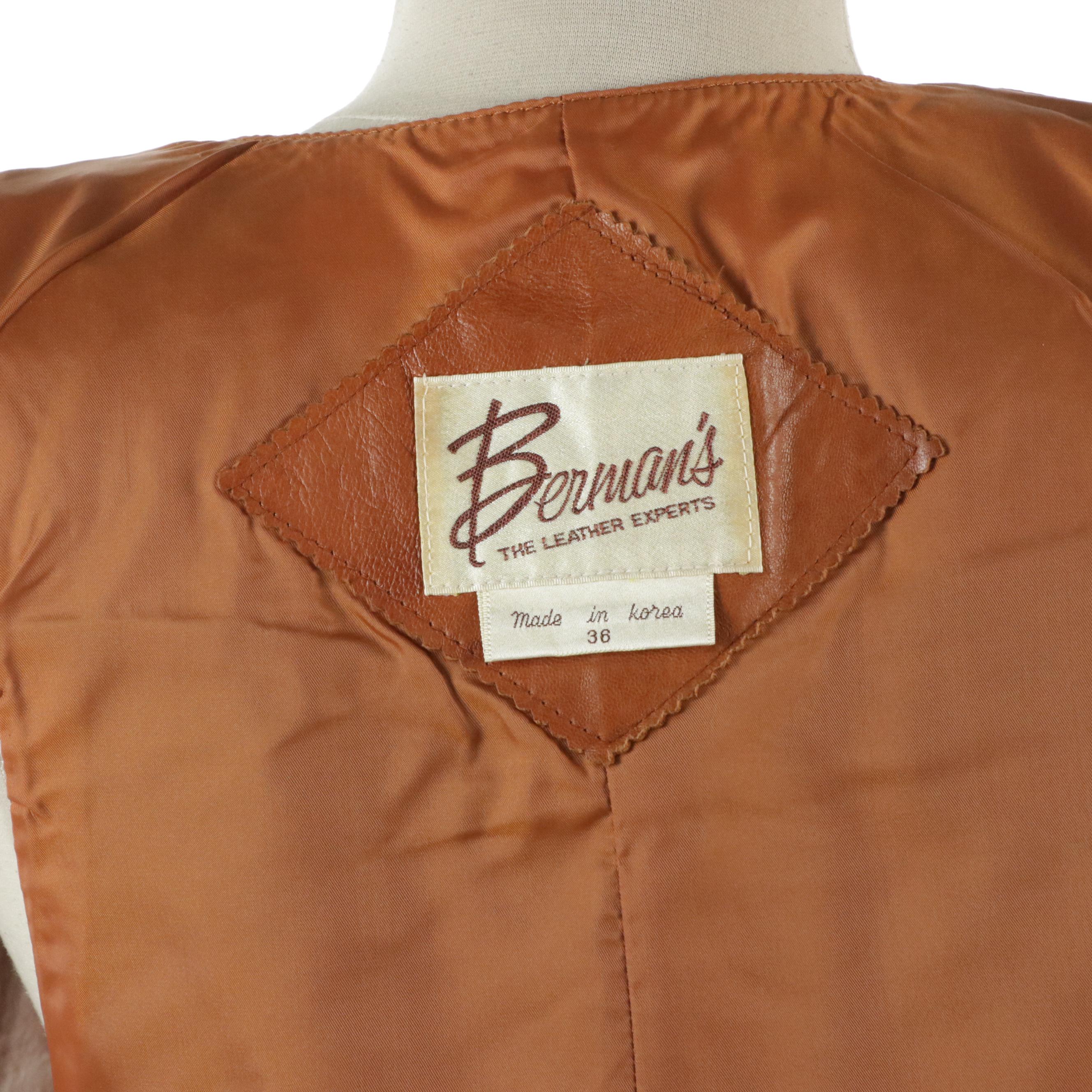 Berman's Lambskin Leather Vest and Cole Haan Lambskin Leather Moto Jacket