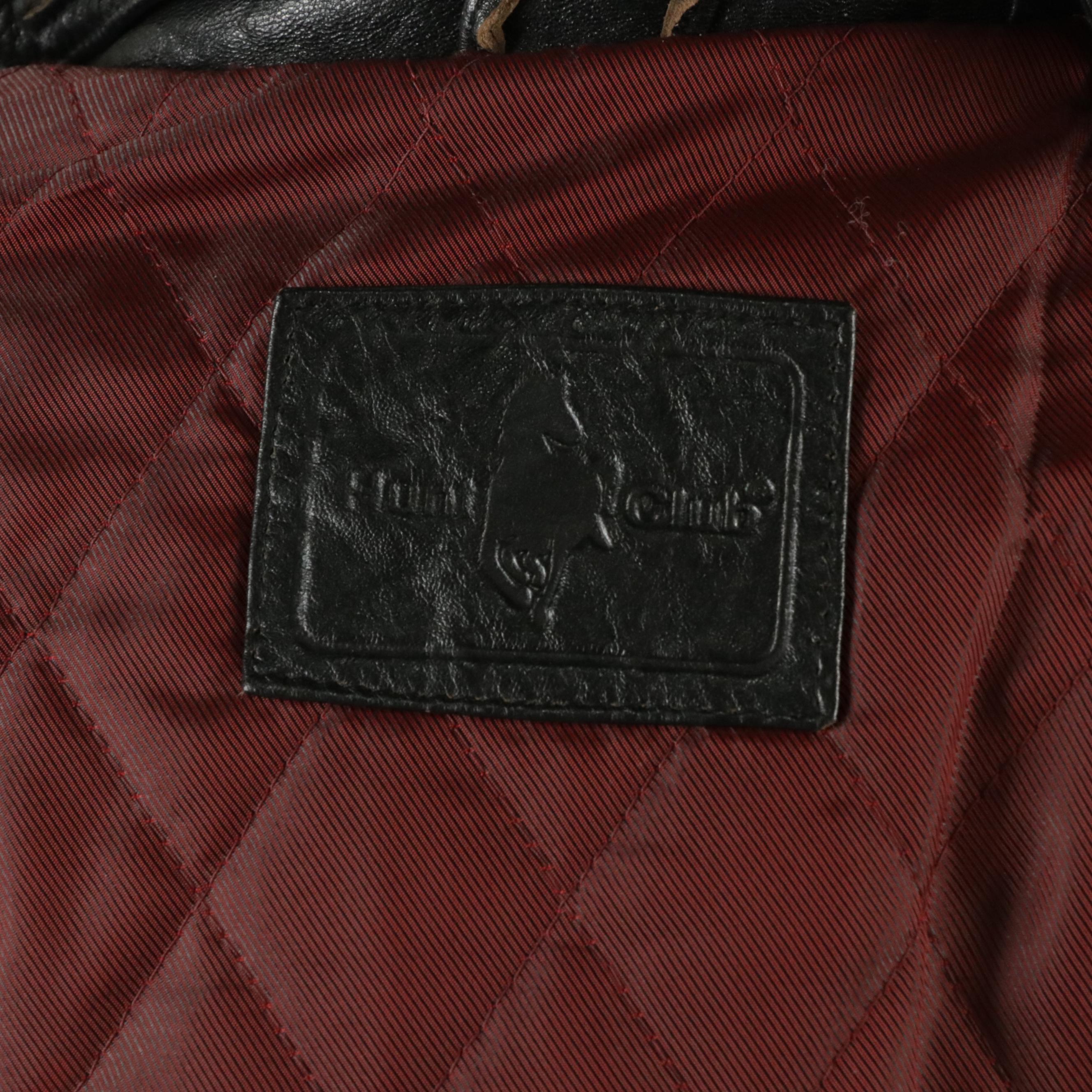 Men's Hunt Club Vintage Tumbled Leather Bomber Jacket with Shearling Collar