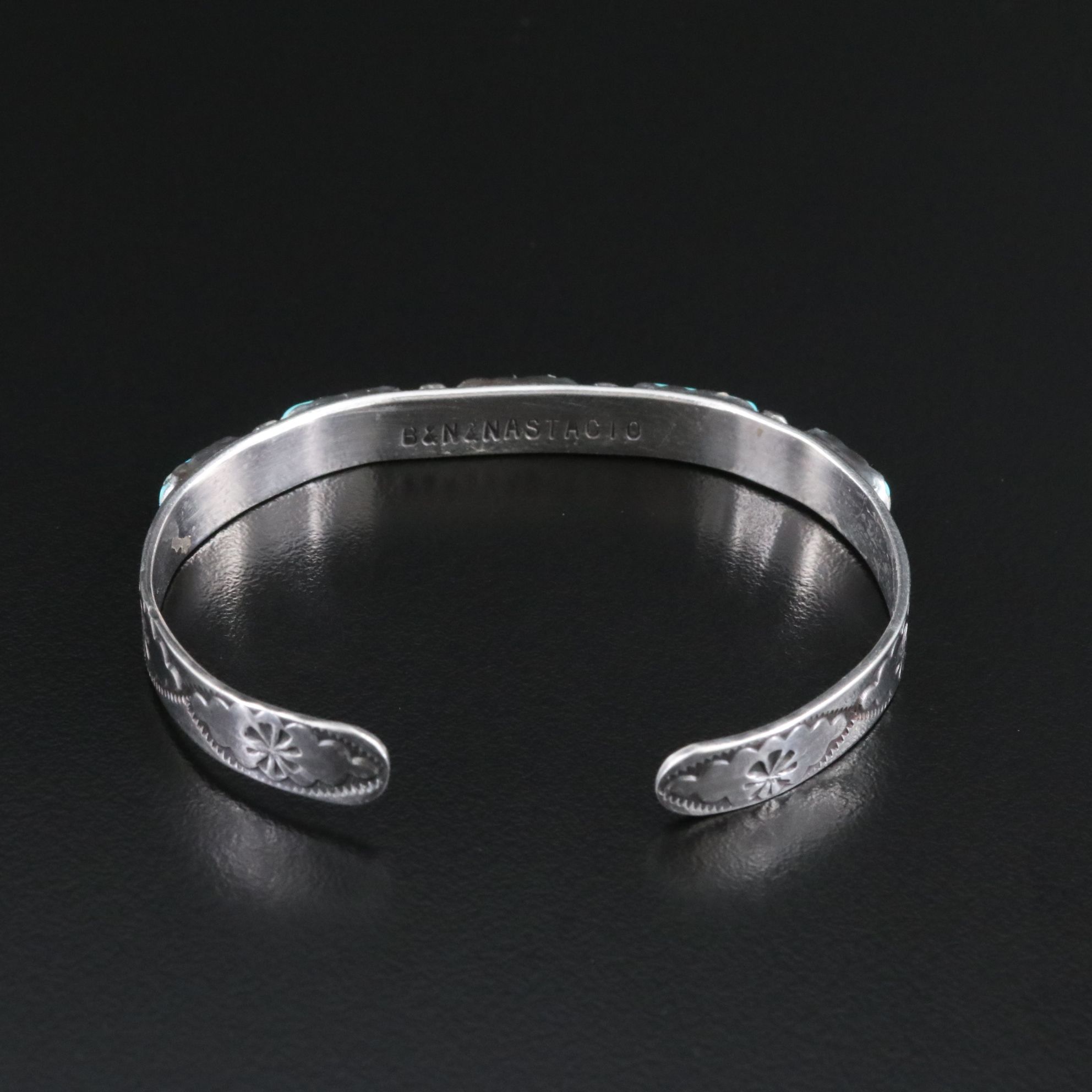 Billy Nastacio Zuni Sterling Turquoise Cuff Bracelet