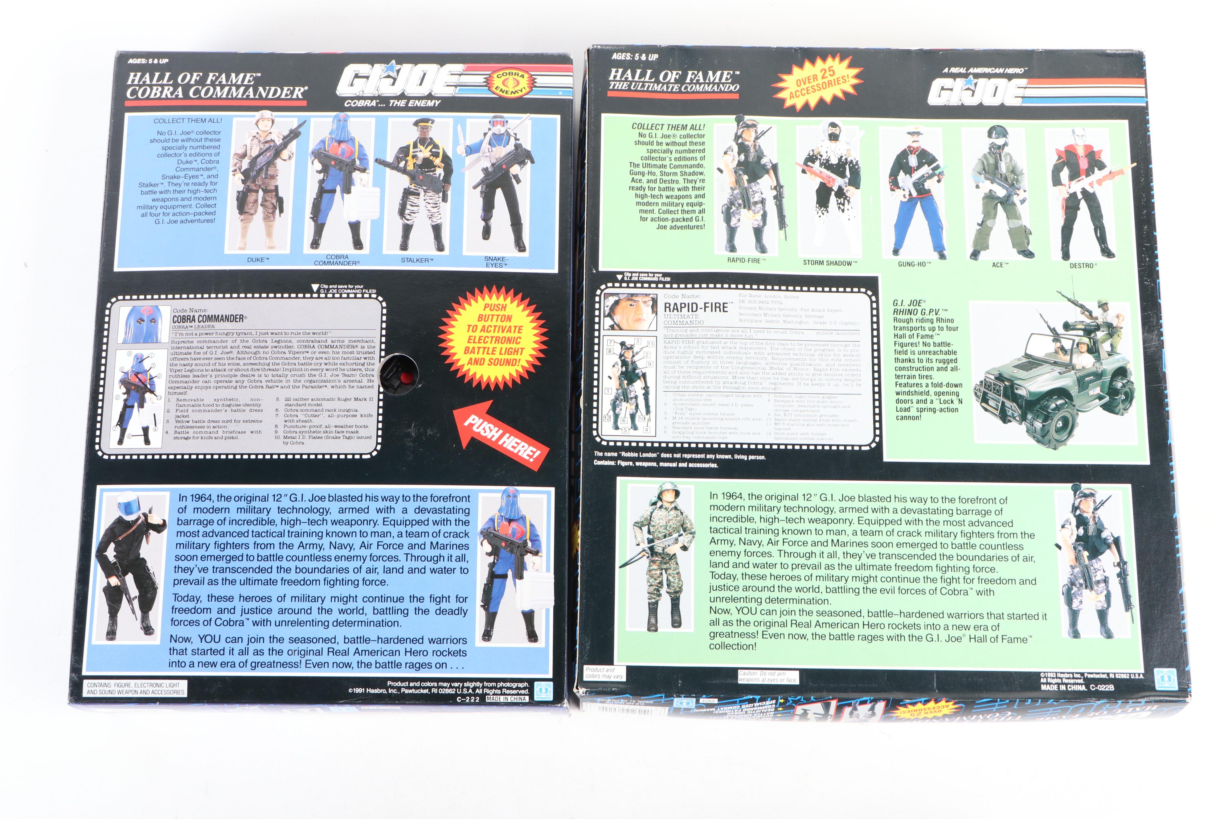 Hasbro "Cobra Commander," "Duke" and More G.I. Joe Action Figures, 1990s