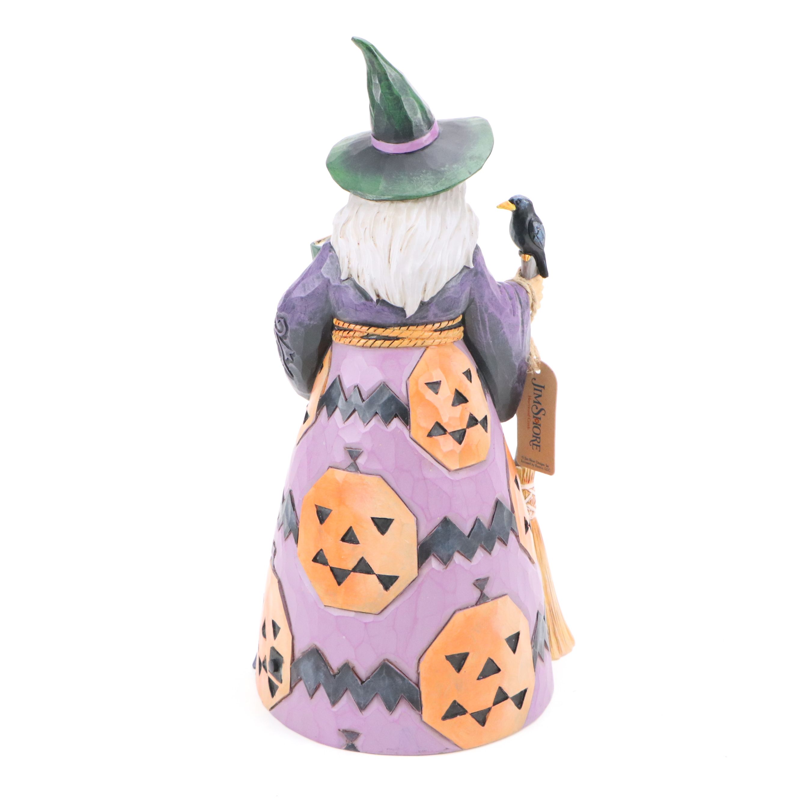 Jim Shore Accents Witch and Black Cat Halloween Figurines