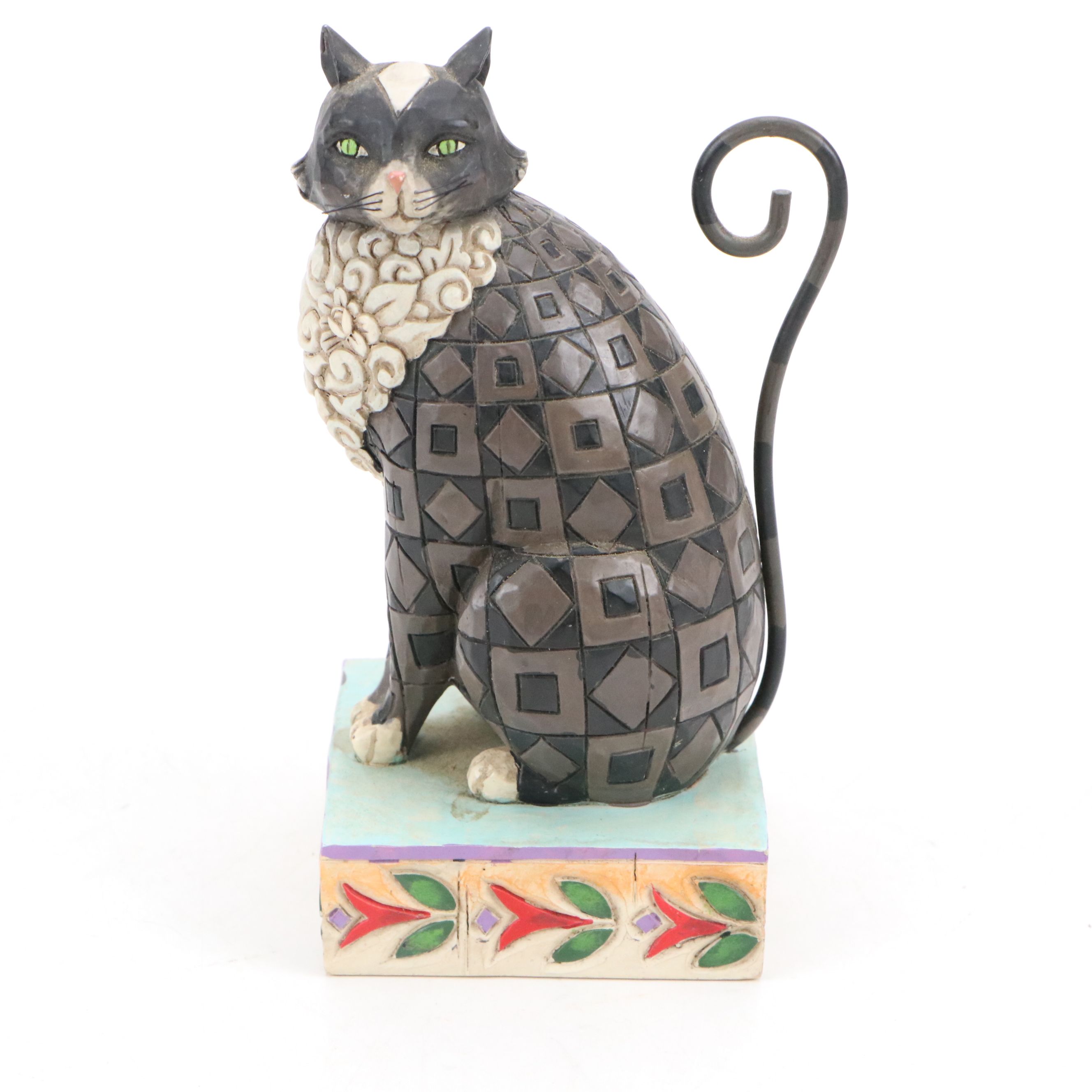 Jim Shore Accents Witch and Black Cat Halloween Figurines