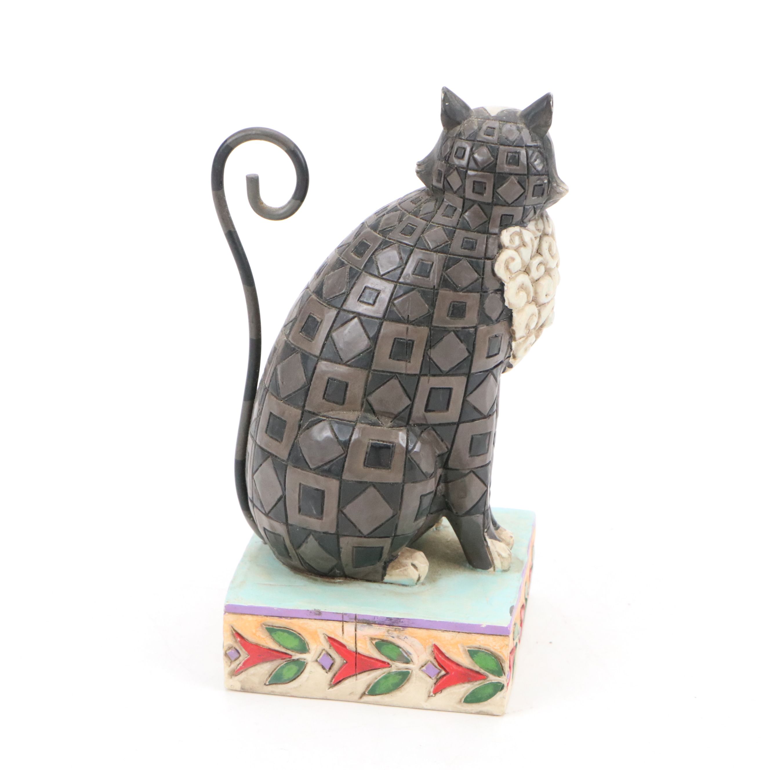 Jim Shore Accents Witch and Black Cat Halloween Figurines