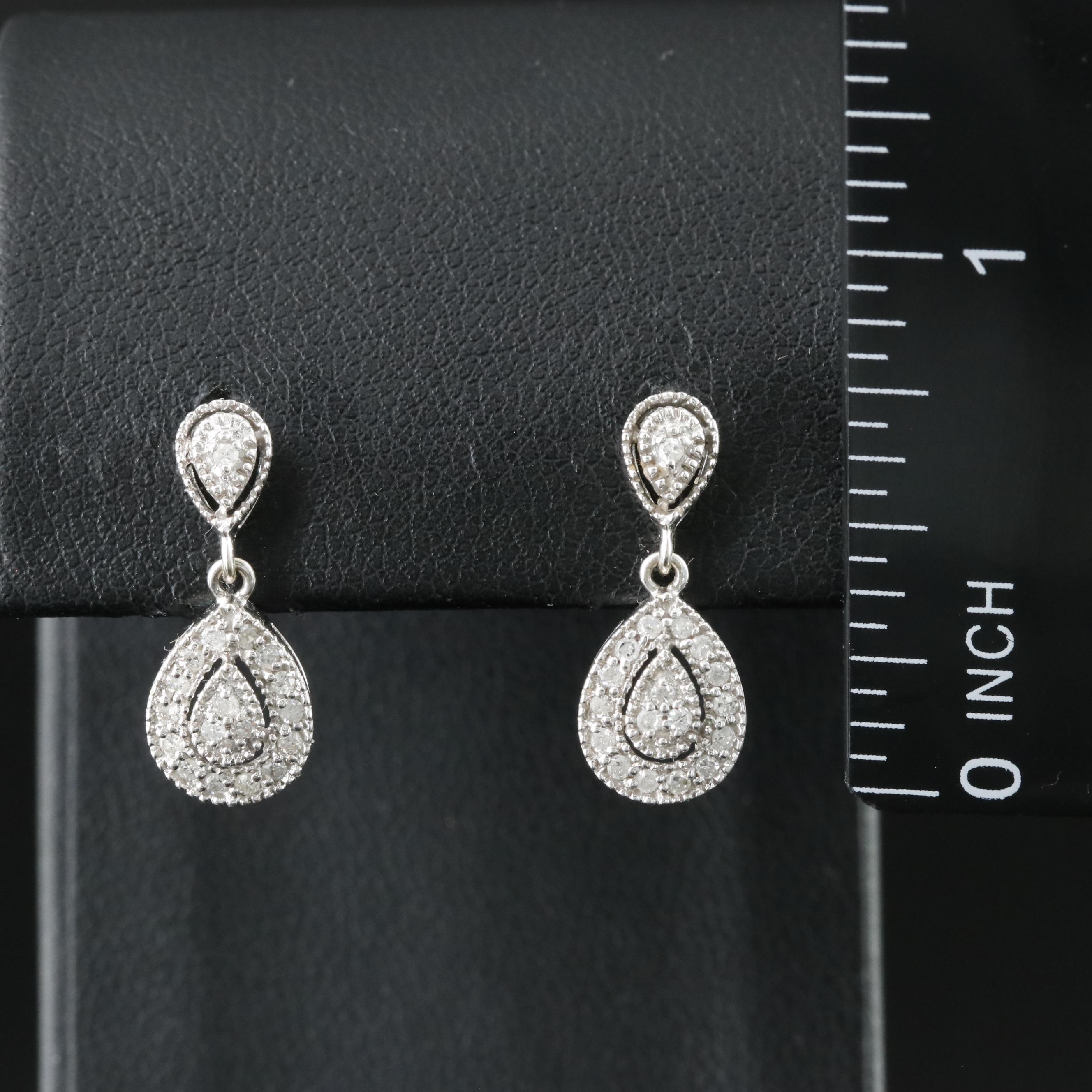 14K 0.25 CTW Diamond Drop Earrings