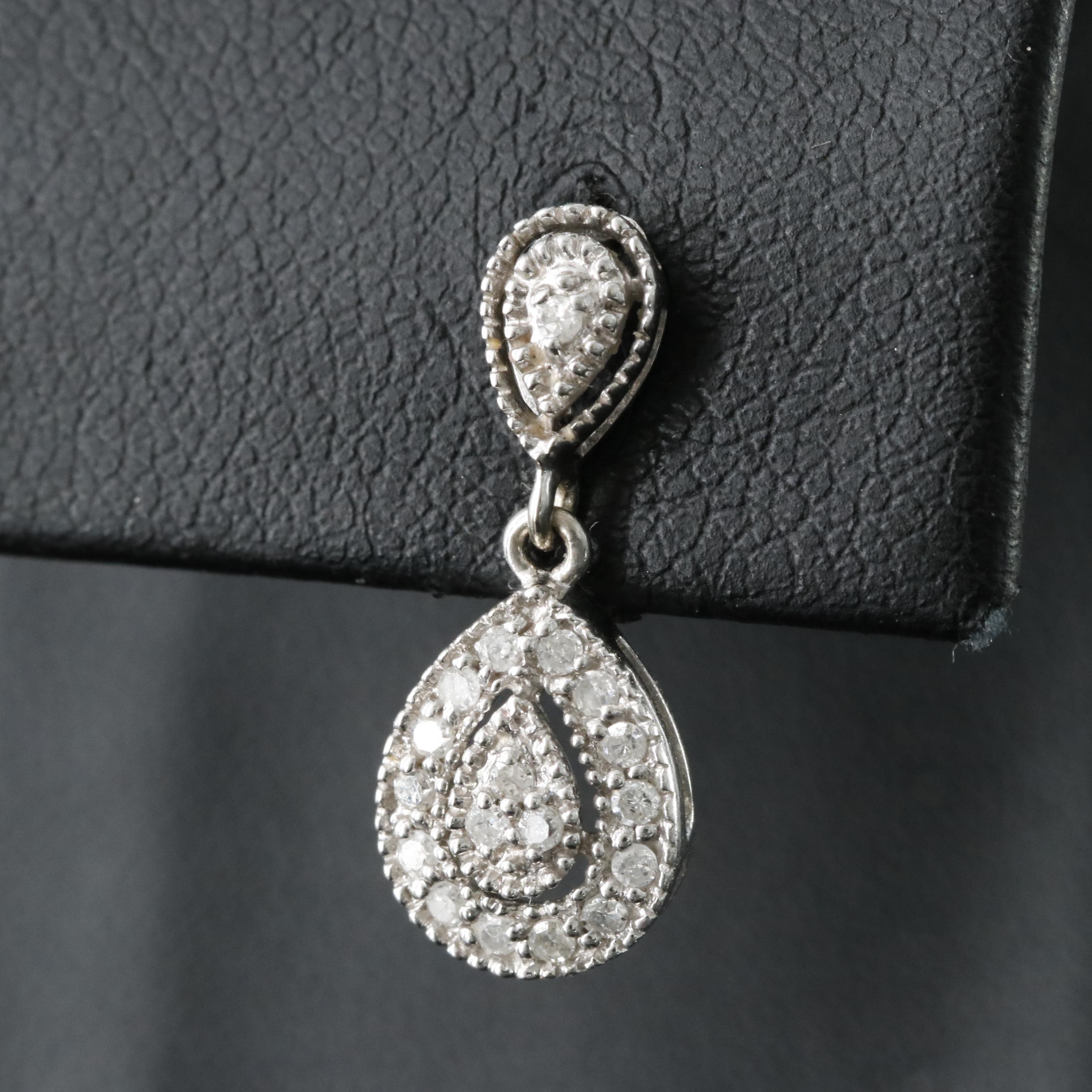 14K 0.25 CTW Diamond Drop Earrings