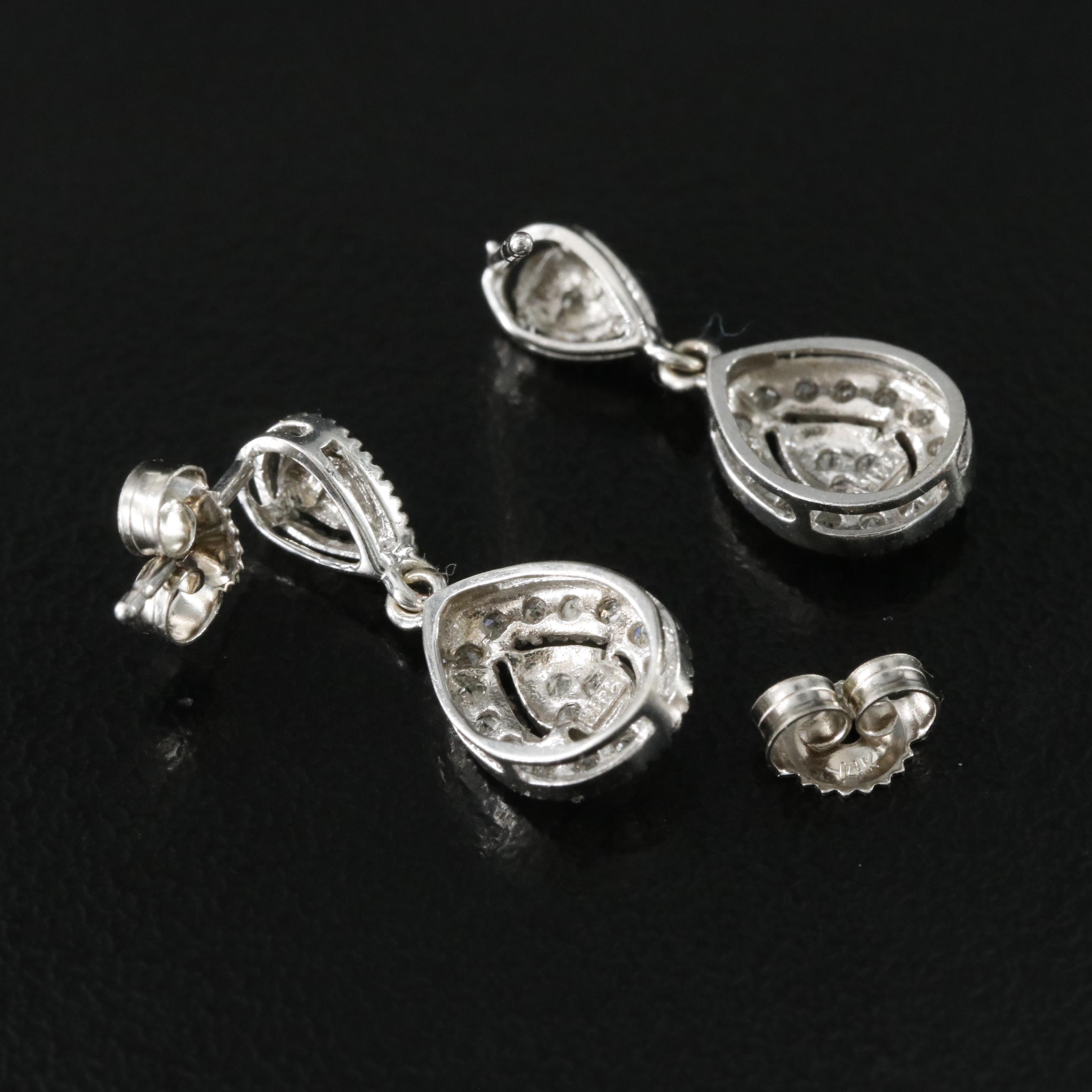 14K 0.25 CTW Diamond Drop Earrings