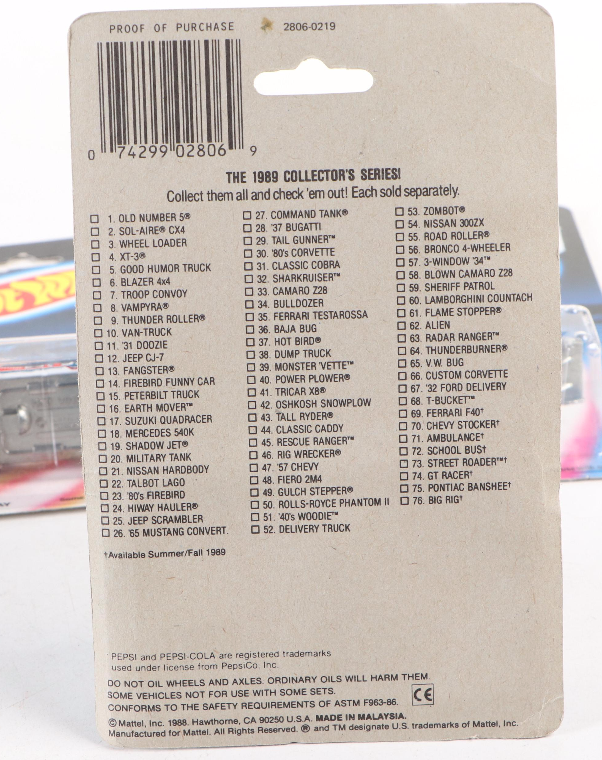 Hot Wheels "Street Beast," "Rescue Ranger" and More Toy Cars, 1980s